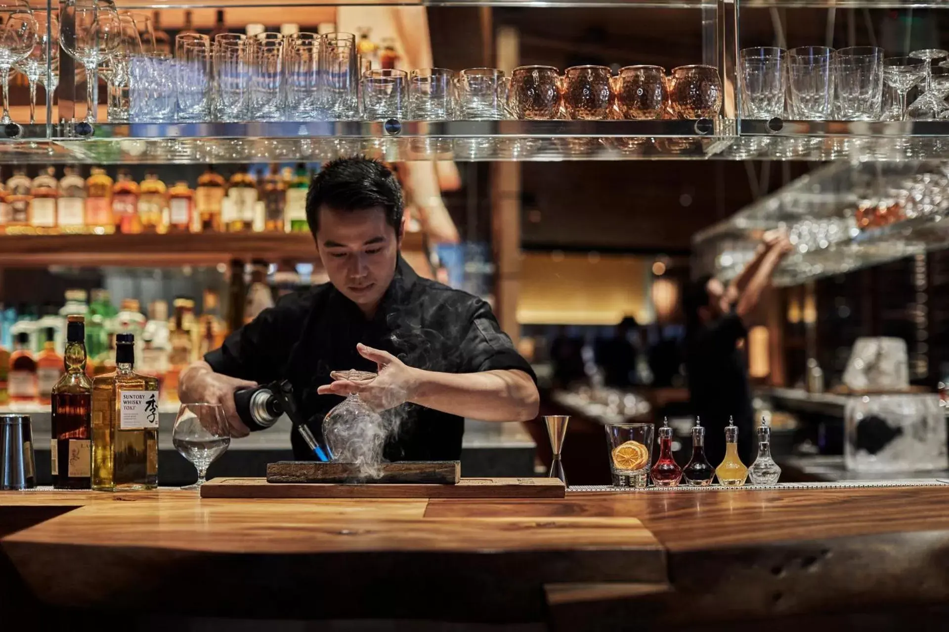 Lounge or bar in Four Seasons Hotel One Dalton Street, Boston Lounge or bar in Four Seasons Hotel One Dalton Street, Boston