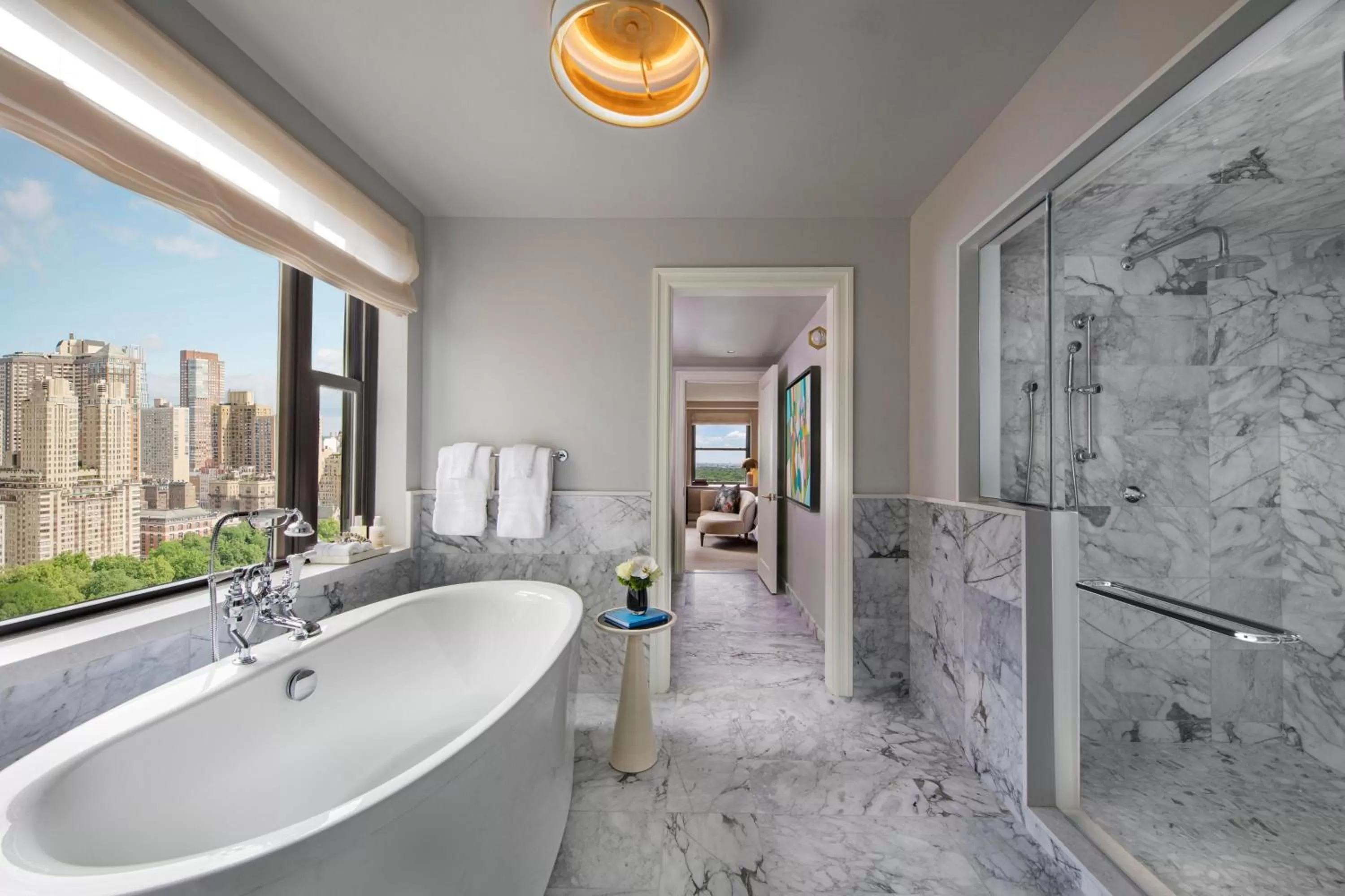 Bathroom in JW Marriott Essex House New York