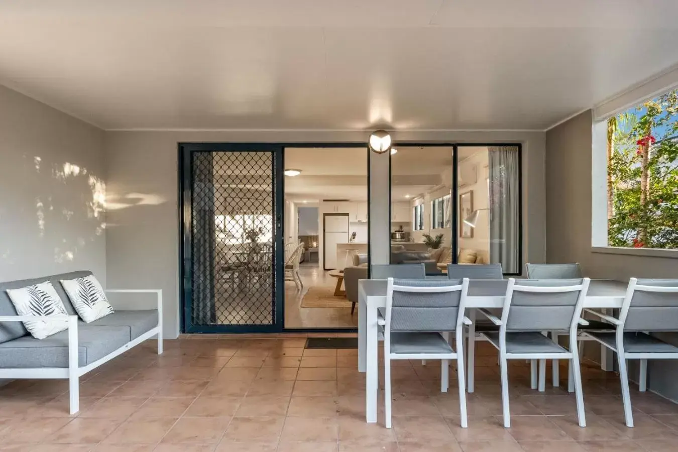 Patio, Dining Area in Gosamara Apartments