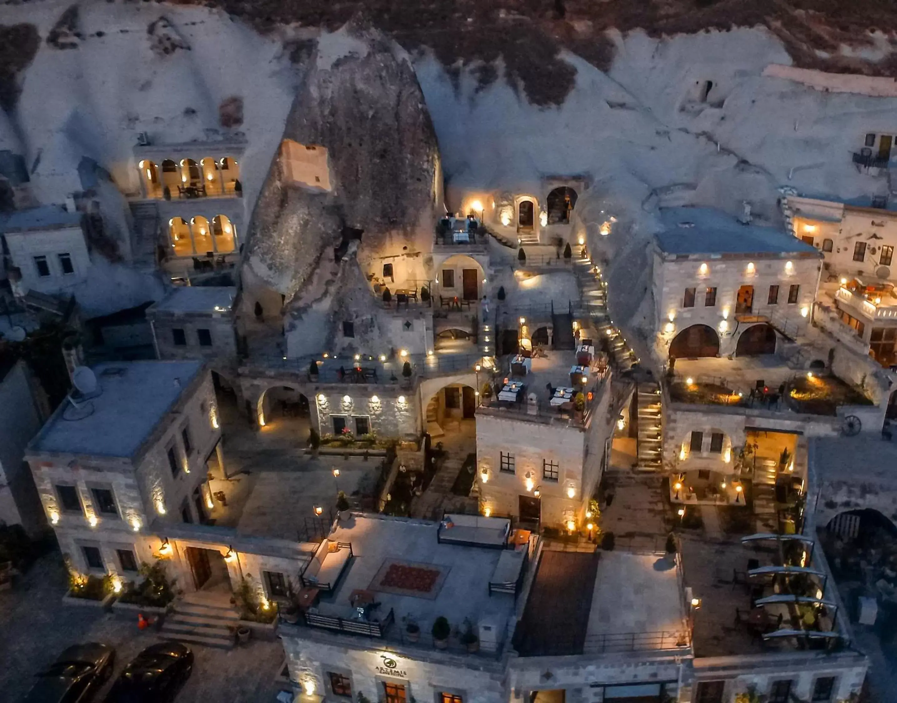 City view, Winter in Artemis Cave Suites & Spa- Adults Only