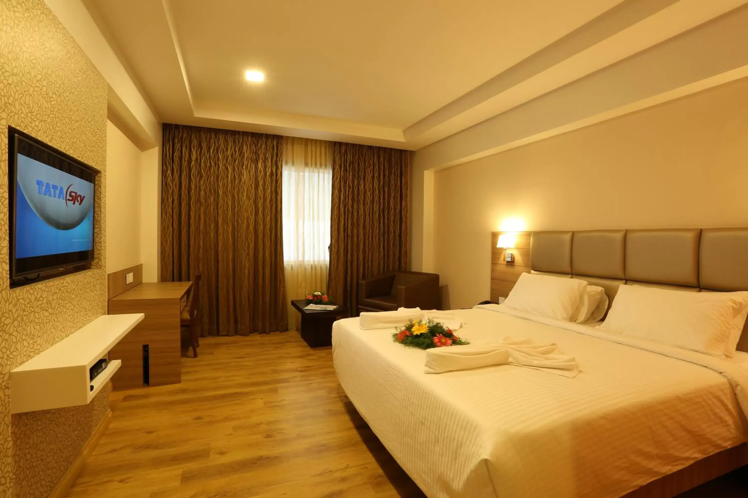 Bed in Hotel Seetharam Select