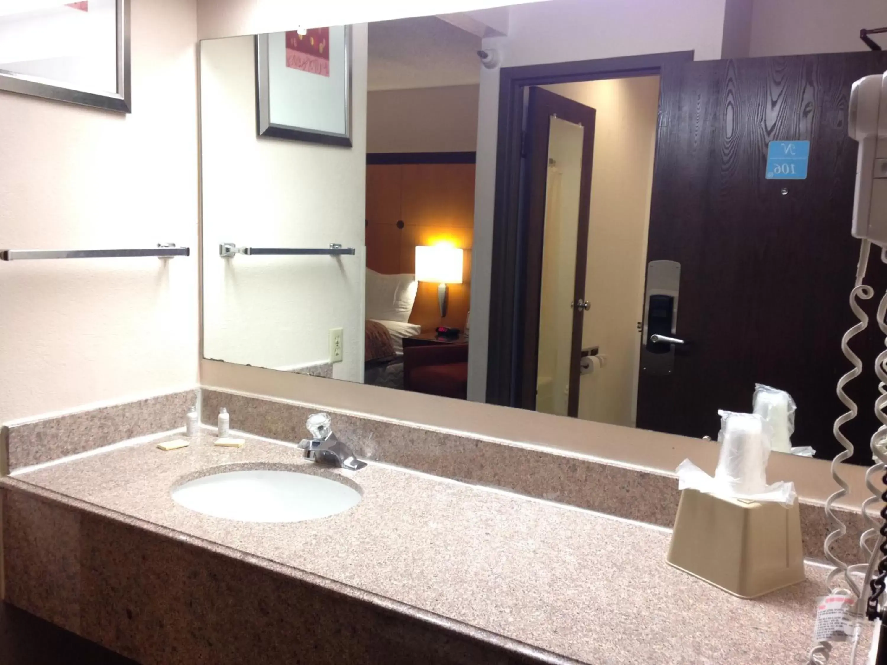 Bathroom in Travelodge by Wyndham Brooklyn Center