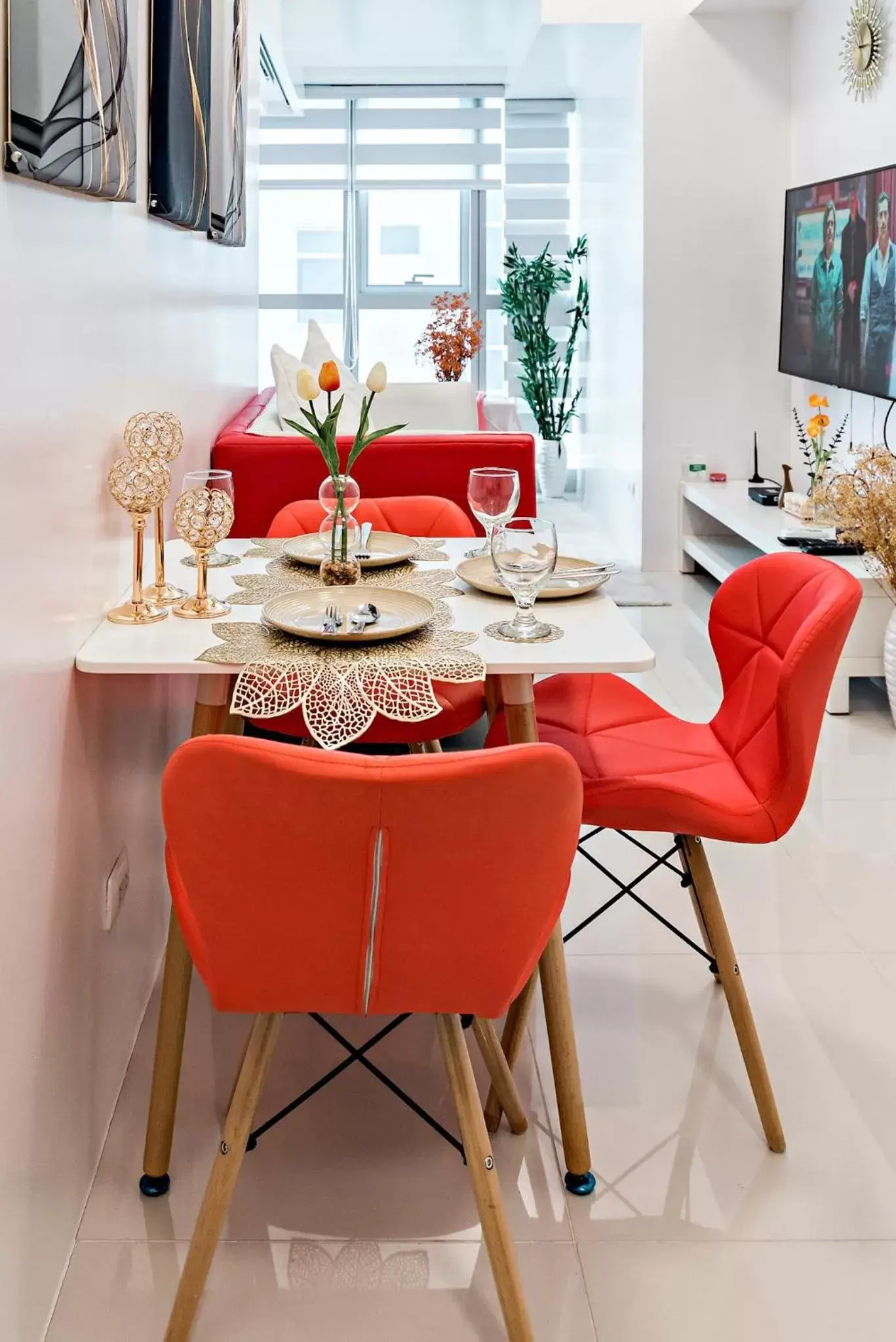 Living room in 1BR Suite in Uptown BGC Living room in 1BR Suite in Uptown BGC