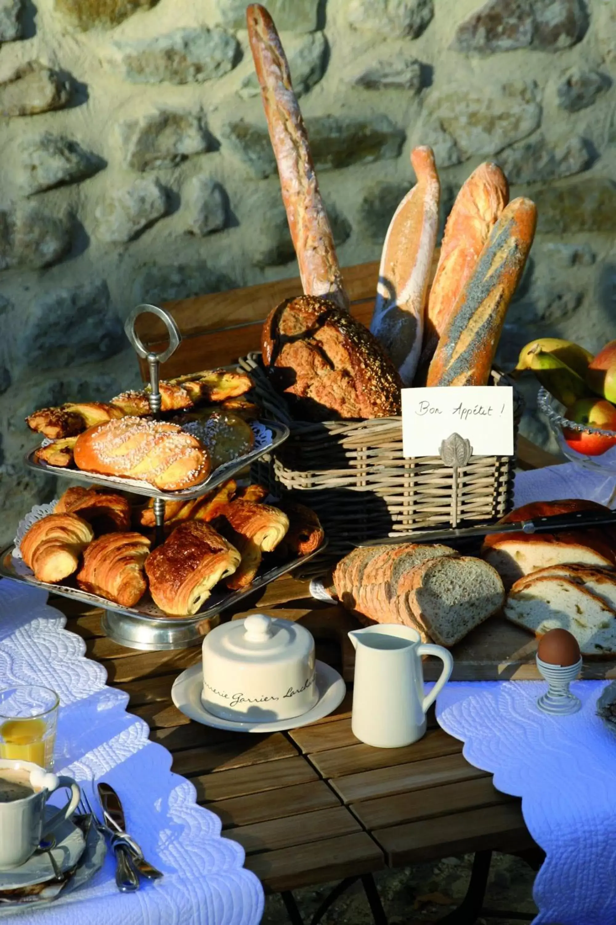 Continental breakfast in Moulin Mariman