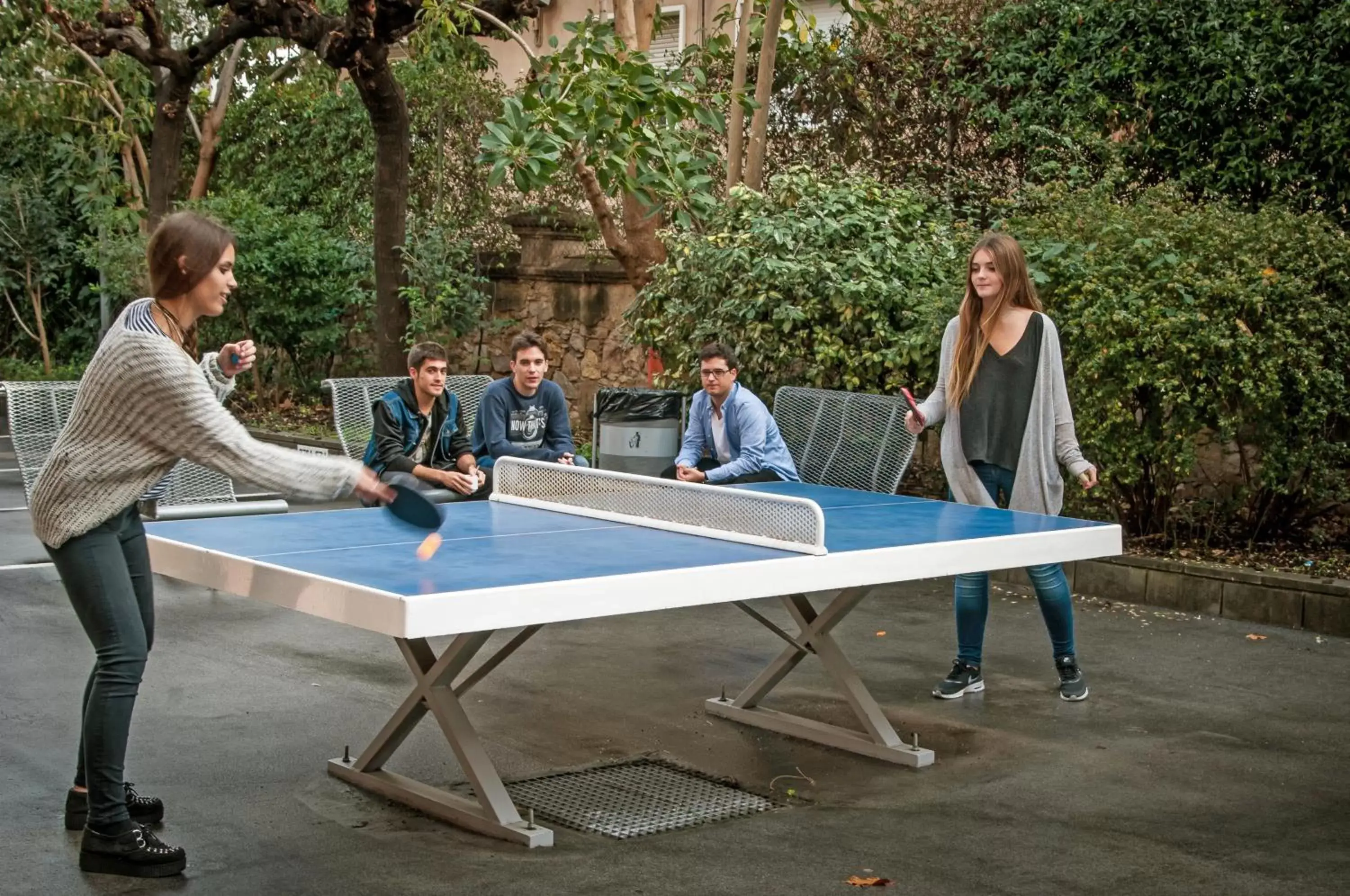 People, Table Tennis in Alberg Pere Tarrés