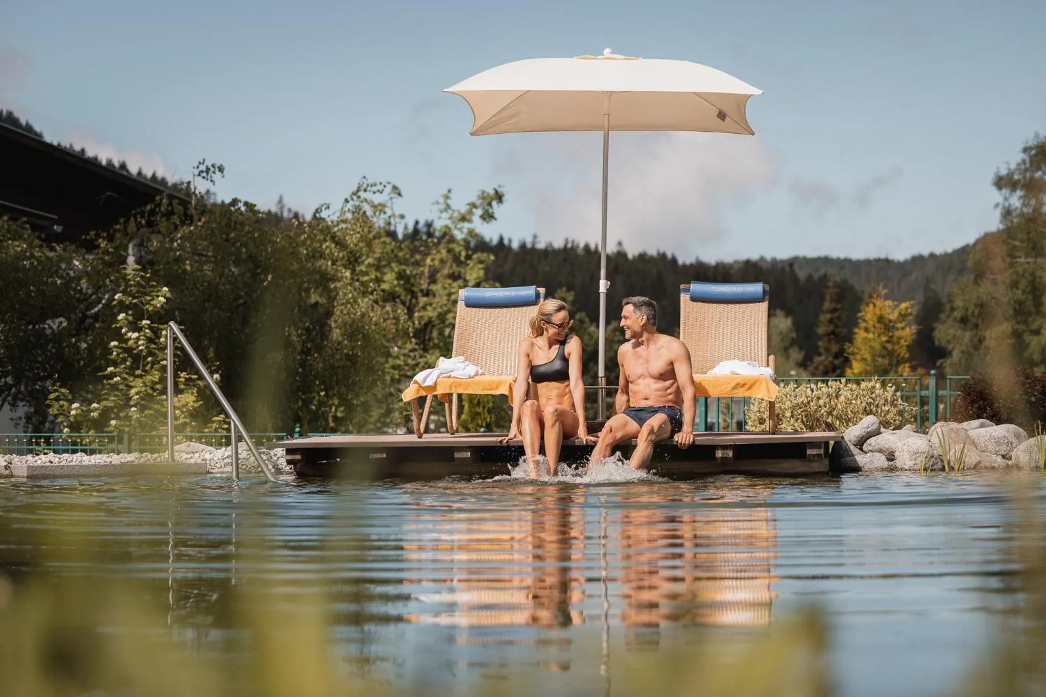Pool view in Wellnesshotel Schönruh - Adults only