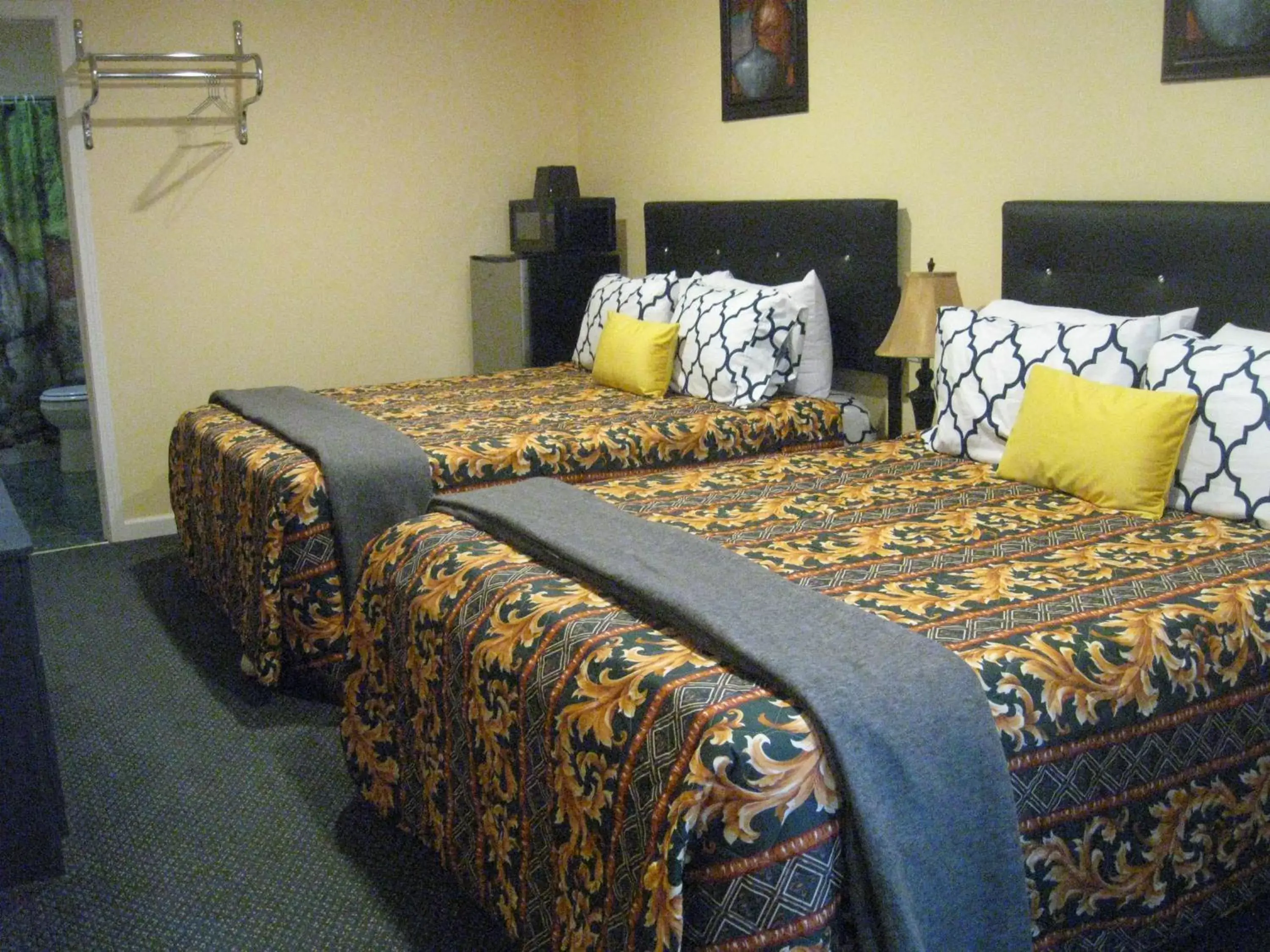 Bed in Western Motel