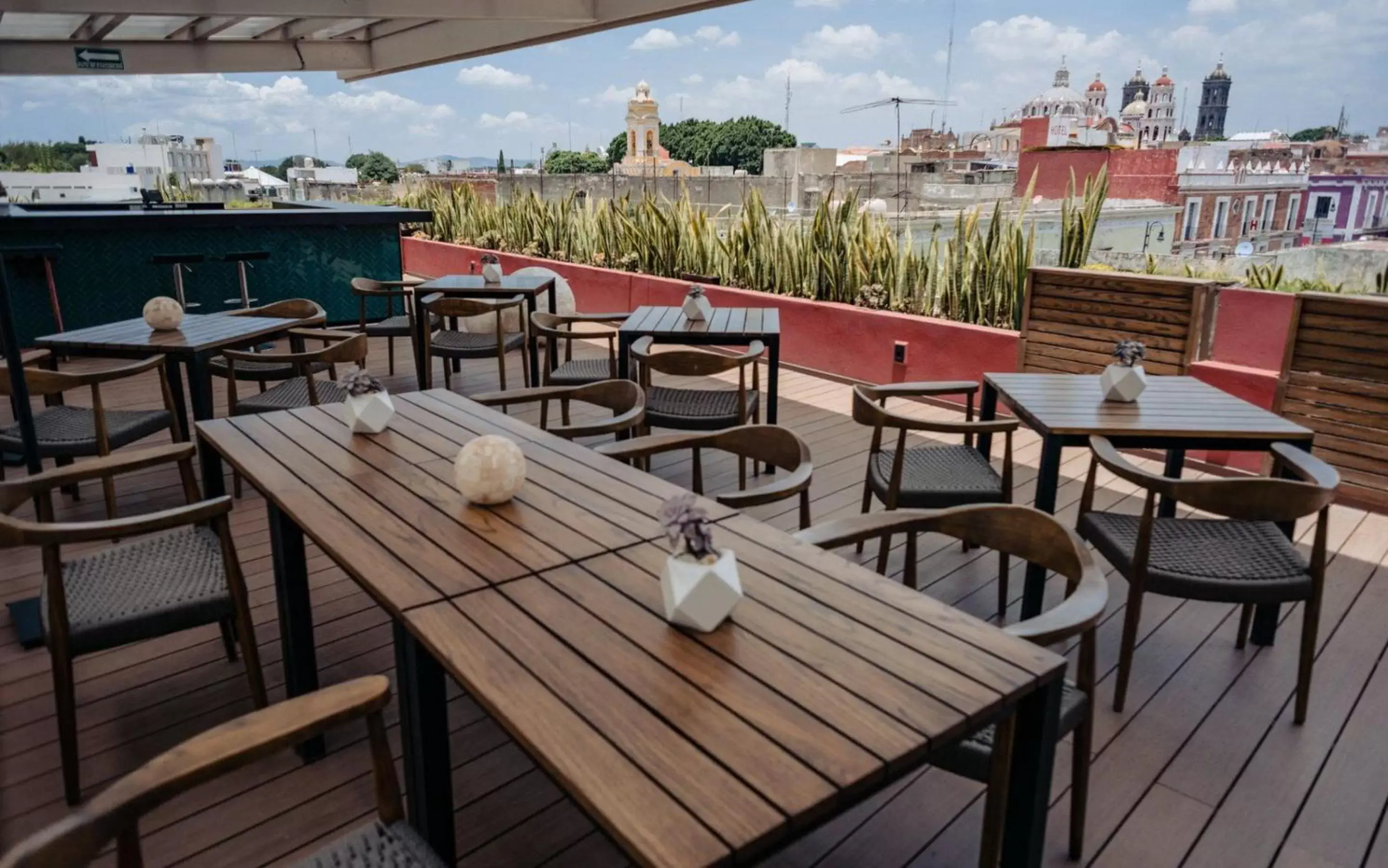 Balcony/Terrace, Restaurant/Places to Eat in Casa Azulai Puebla Hotel Boutique