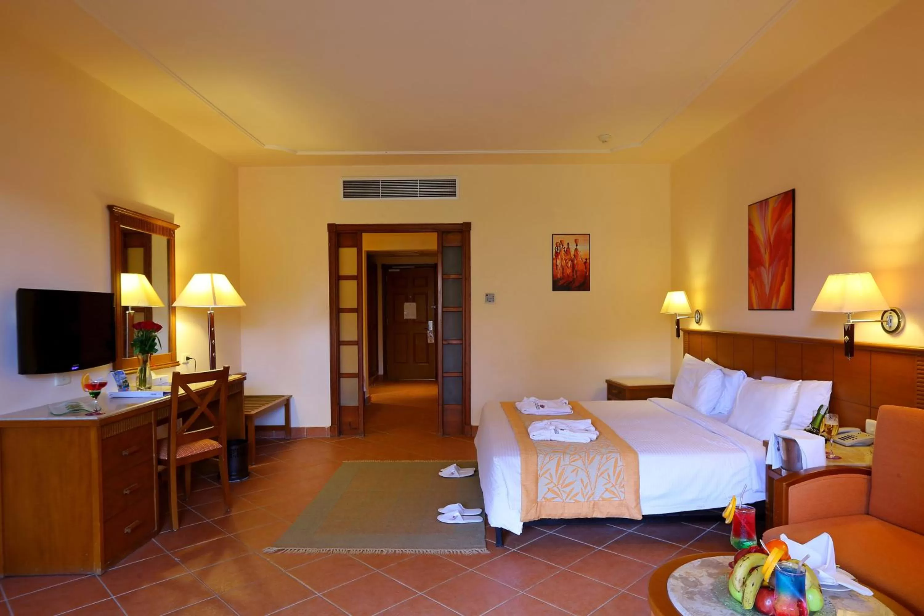 Family Room with Pool View in Charmillion Gardens Aquapark