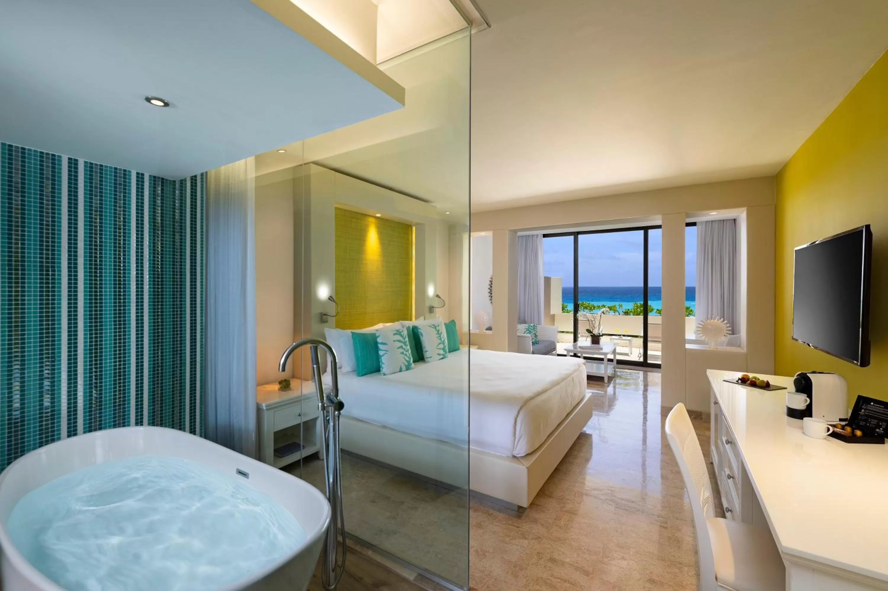 Bedroom, Bed in Paradisus Cancun All Inclusive