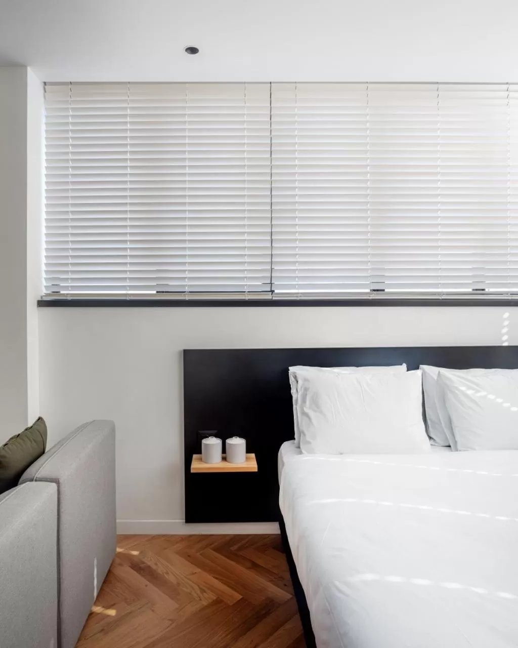 Bed in DeBlox living - Ben Avigdor Apartments