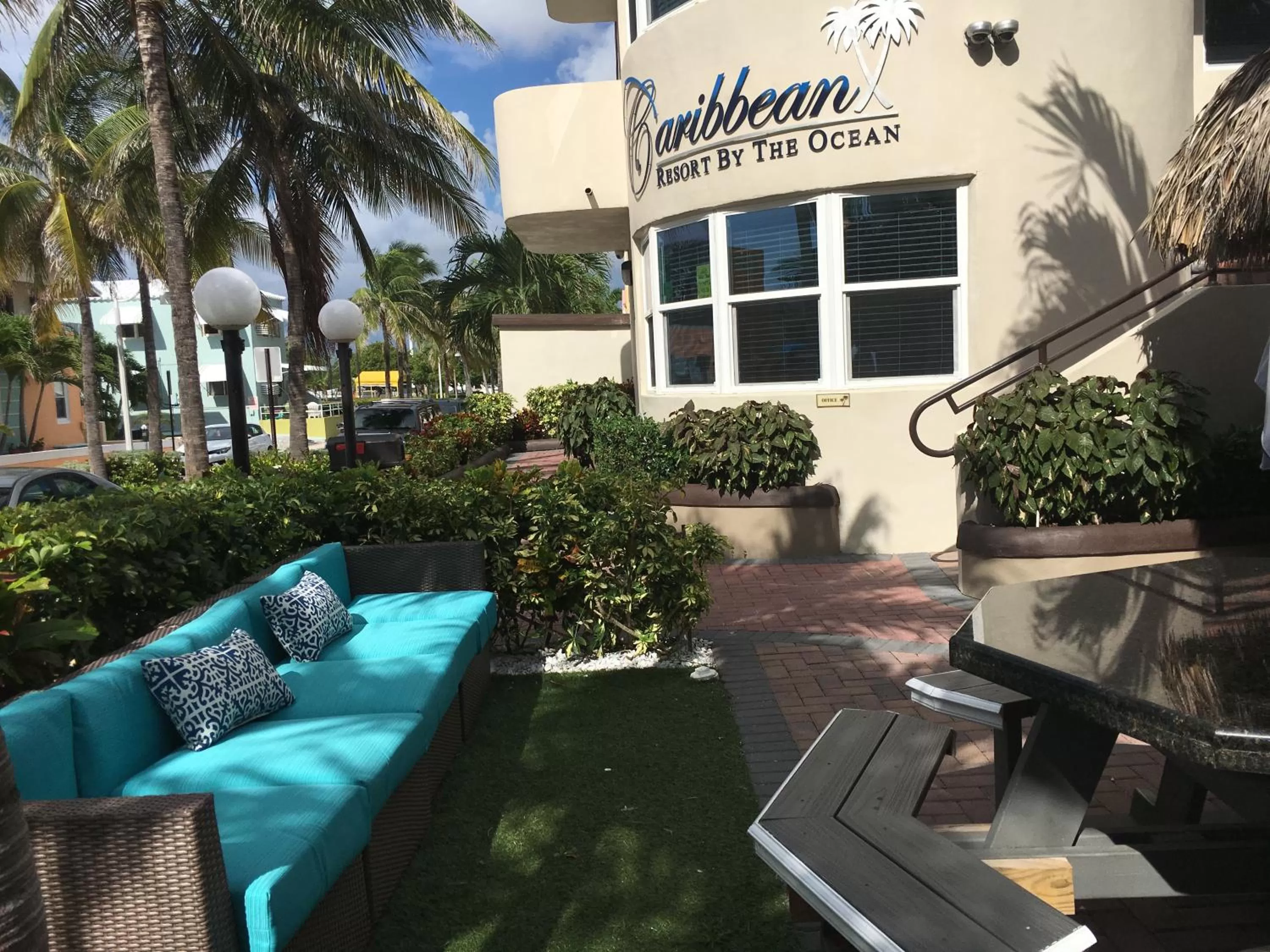 Patio in Caribbean Resort by the Ocean