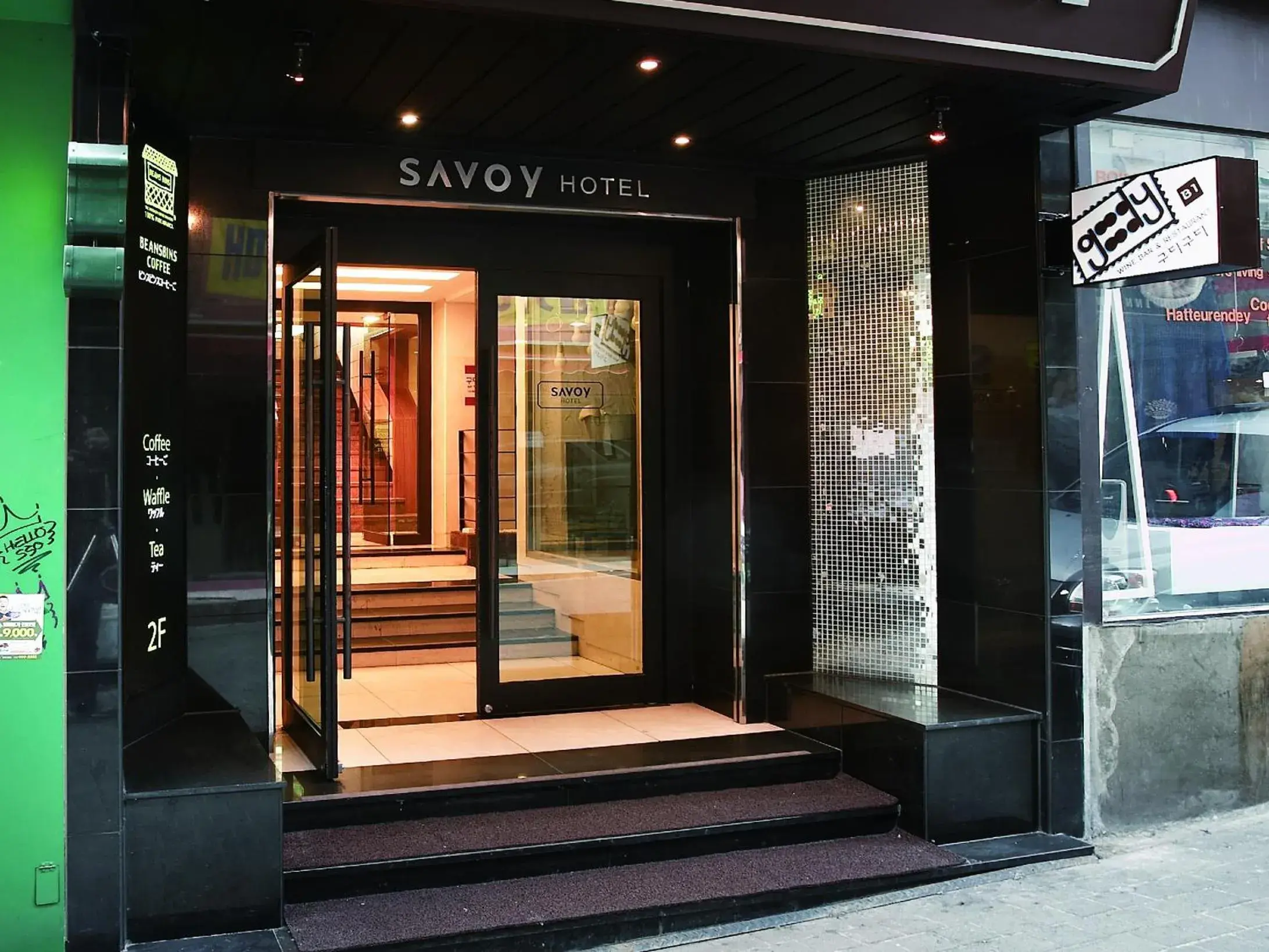 Facade/entrance in Savoy Hotel Myeongdong