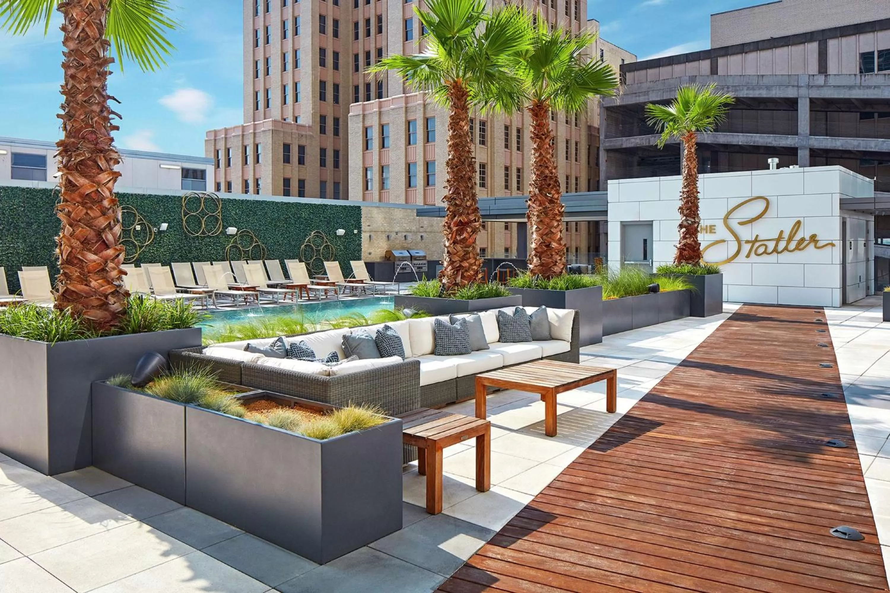 Pool view in The Statler Dallas, Curio Collection By Hilton