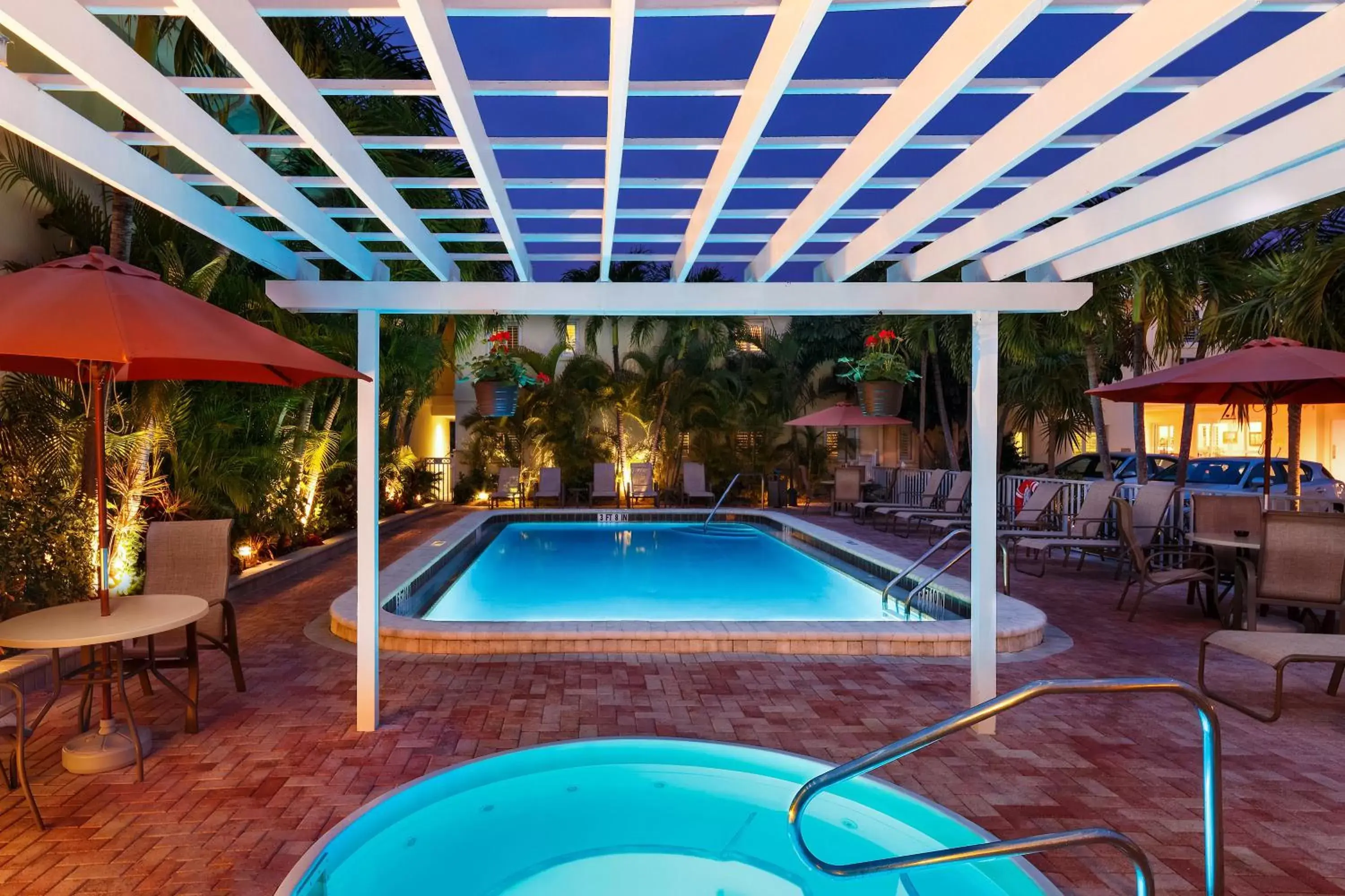Night, Swimming Pool in Inn at the Beach-Venice Florida