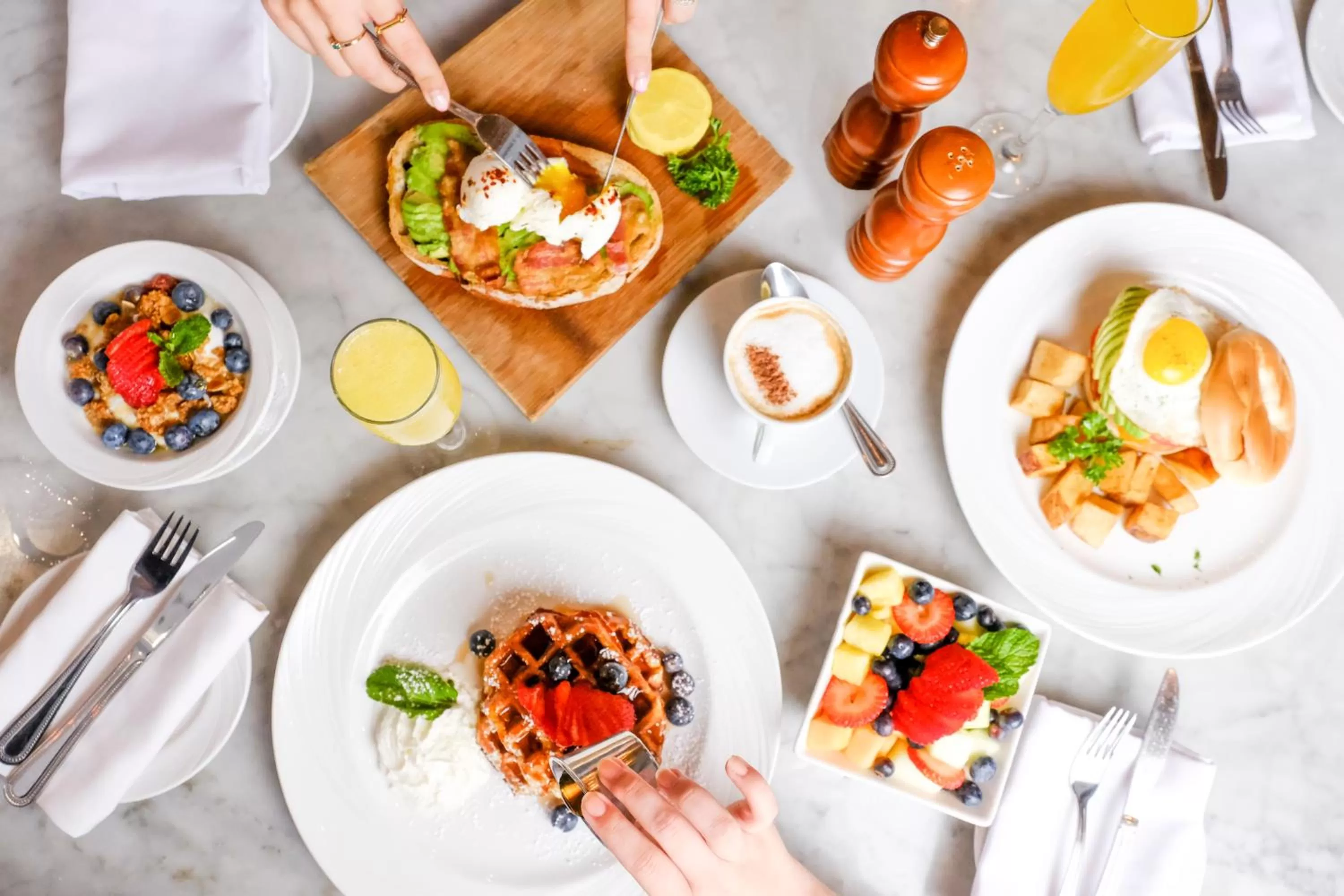 Food close-up in South Beach Hotel