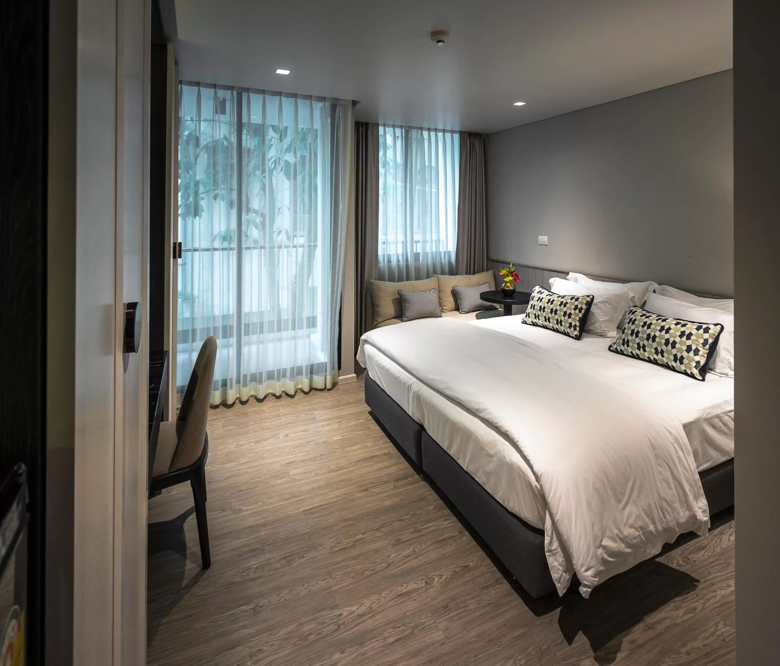 Bed in Apartelle Jatujak Hotel