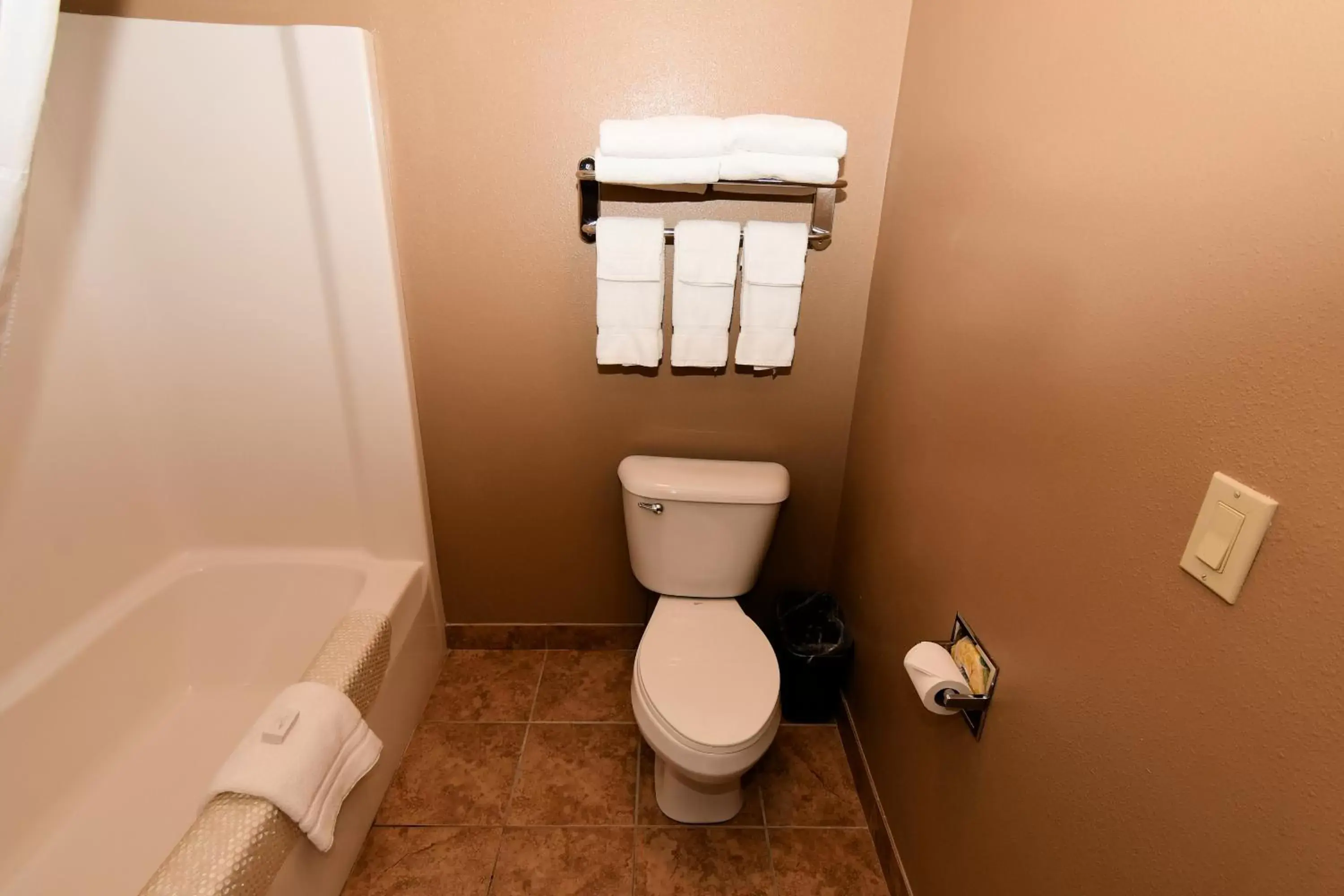 Toilet, Bathroom in Cobblestone Inn & Suites - Denison | Majestic Hills