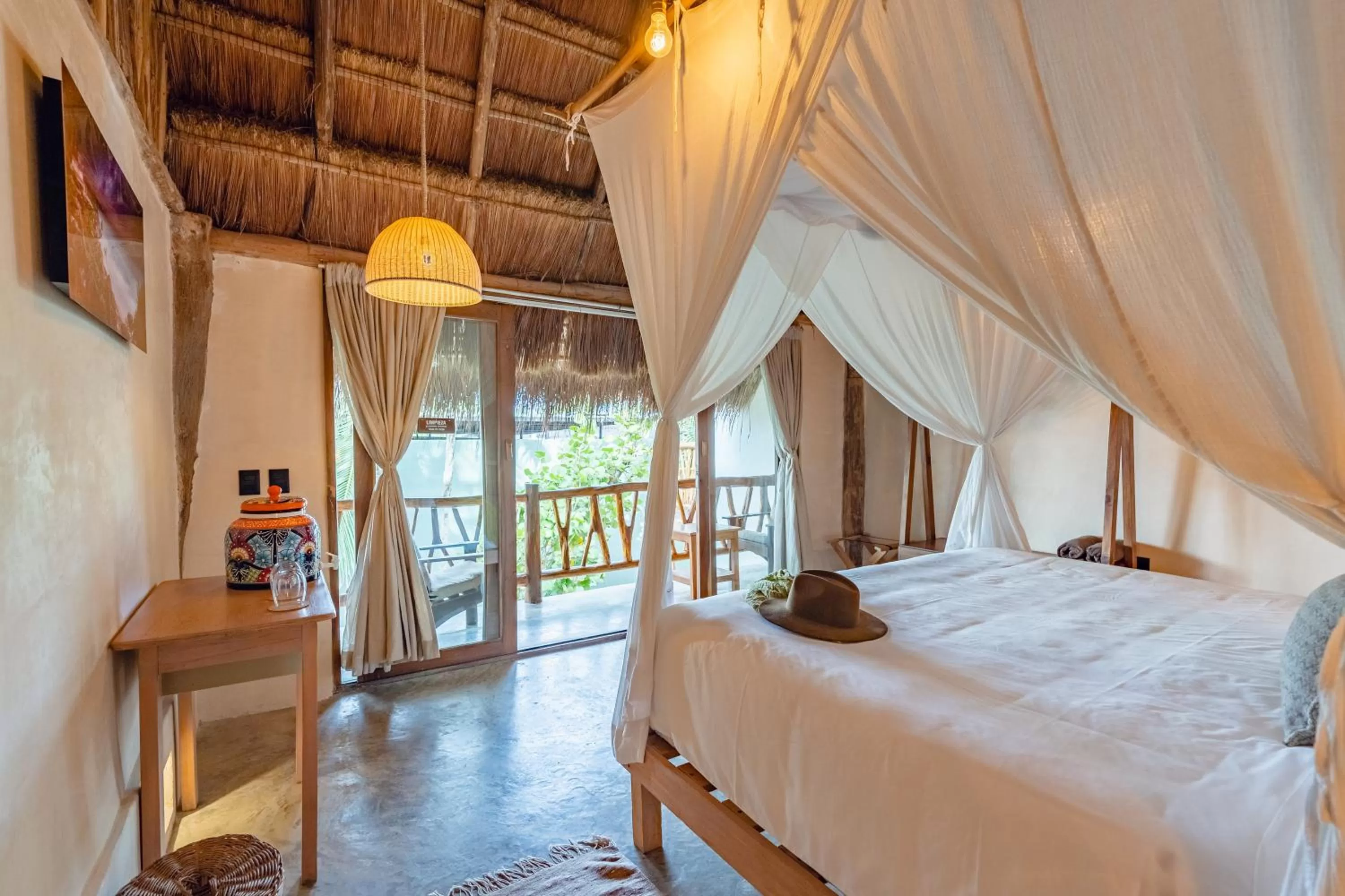 Bed in Casa Ganesh Tulum-Beachfront hotel by Ahau Collection