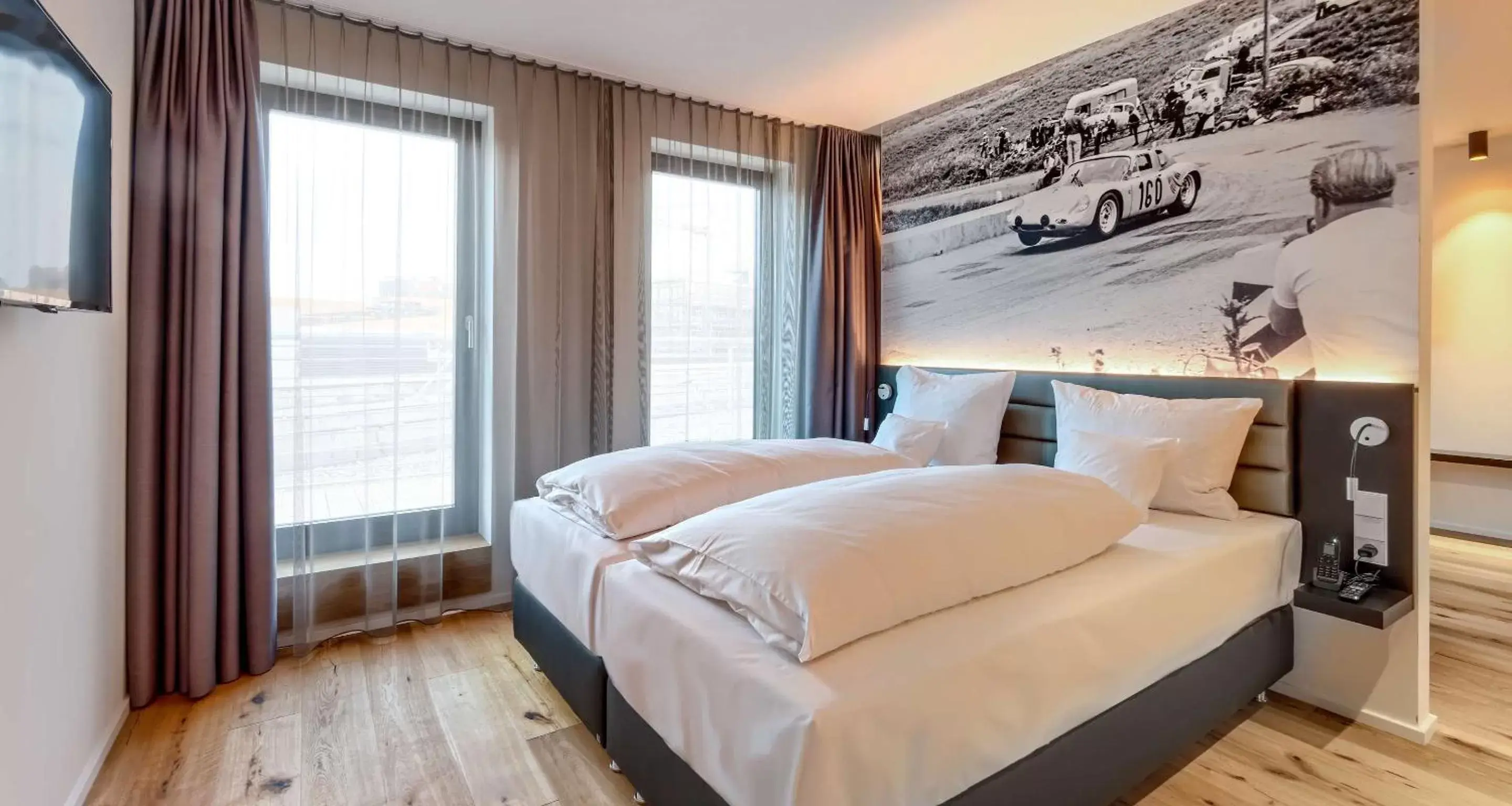 Bedroom, Bed in V8 HOTEL Motorworld Region Stuttgart