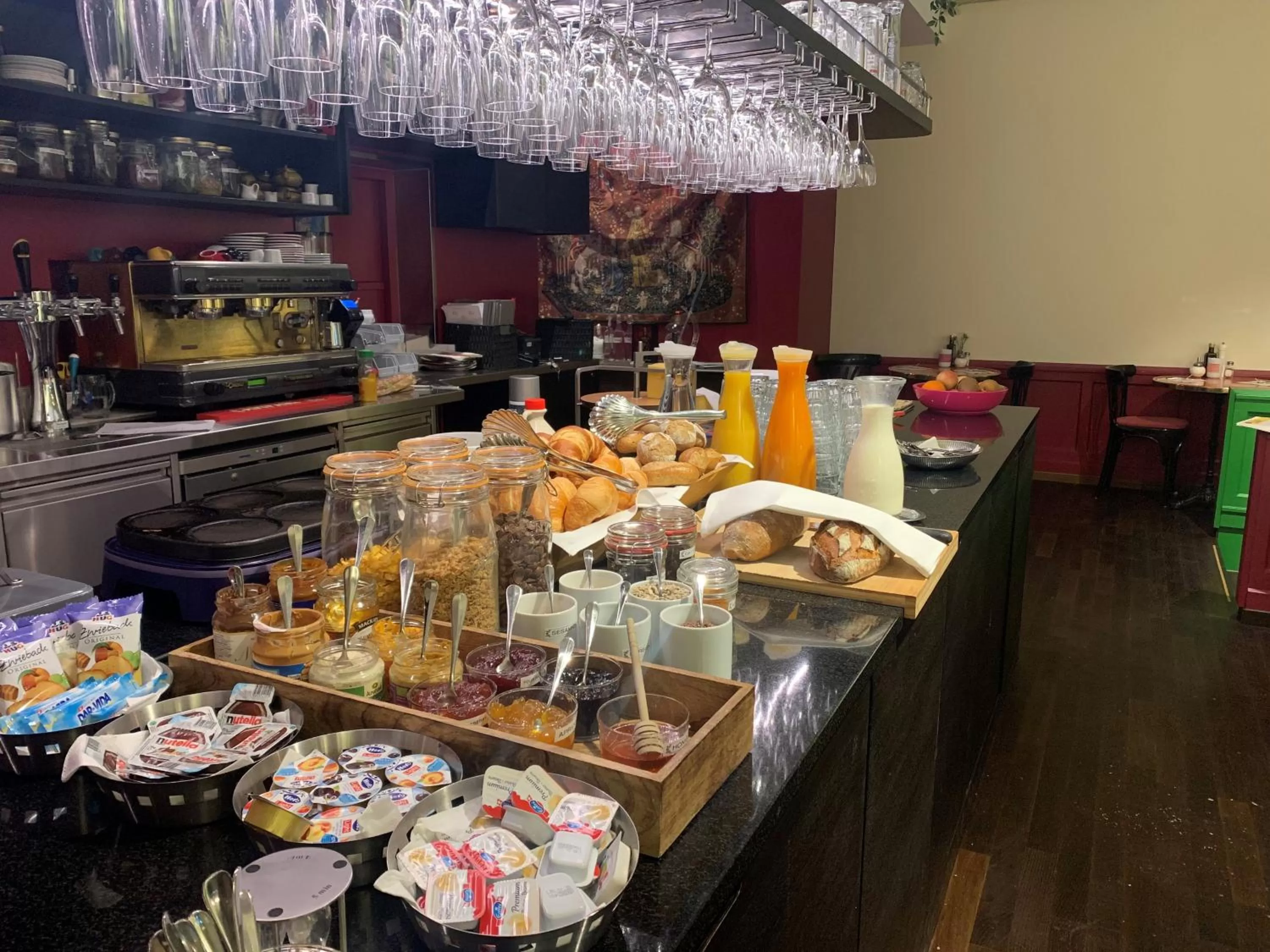 Continental breakfast in Design Hotel Plattenhof