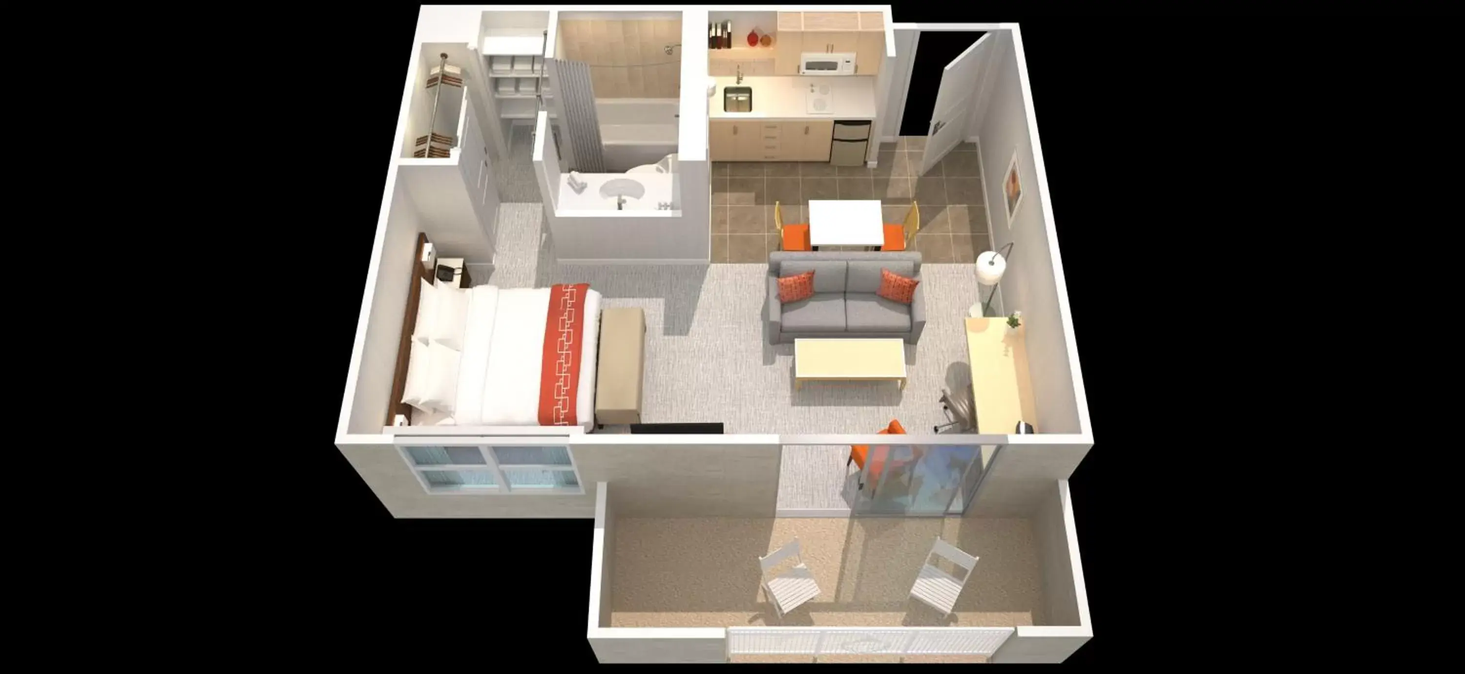 Floor Plan in Corporate Inn Sunnyvale - All-Suite Hotel