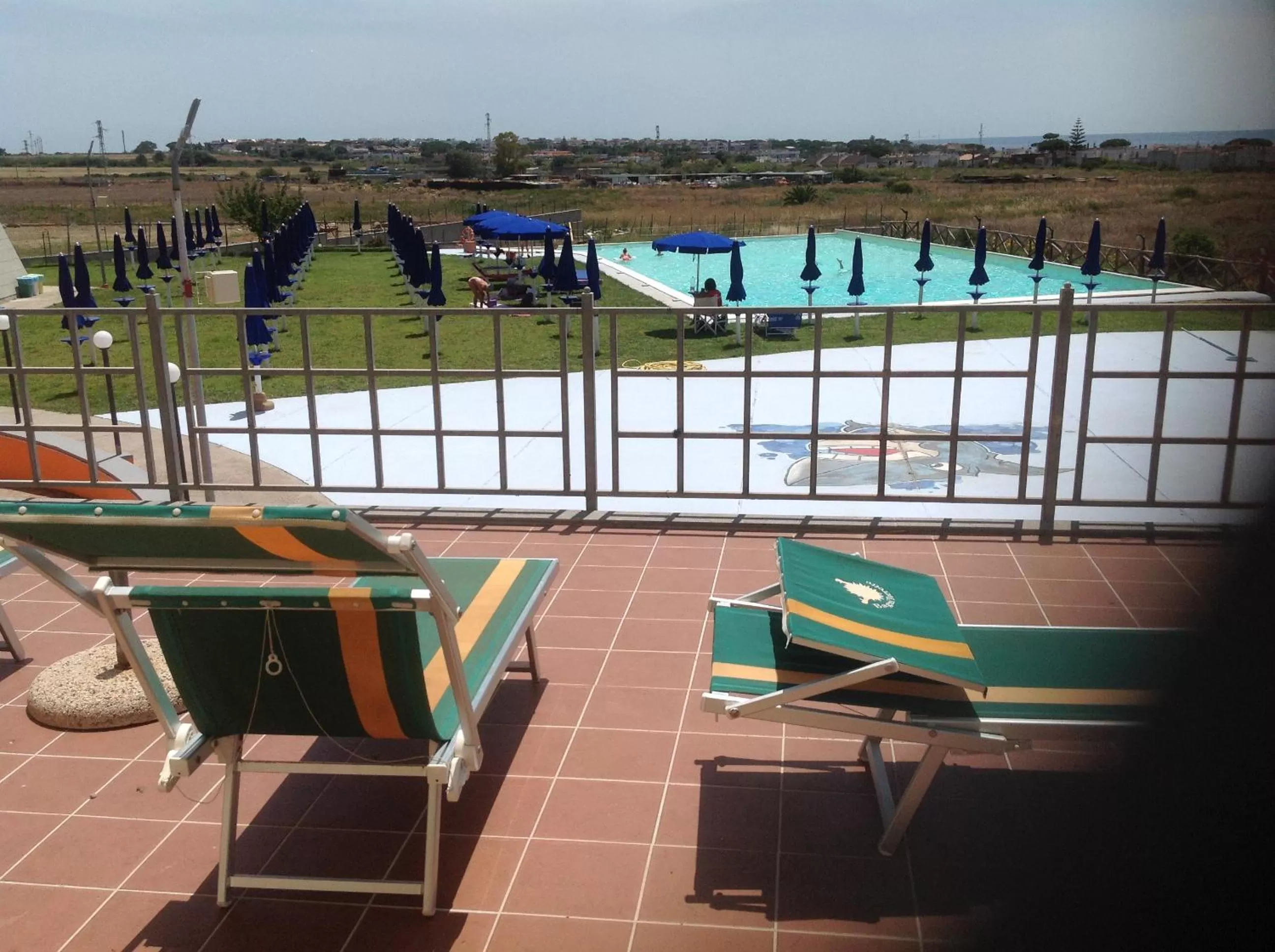 Pool view in Le Torri