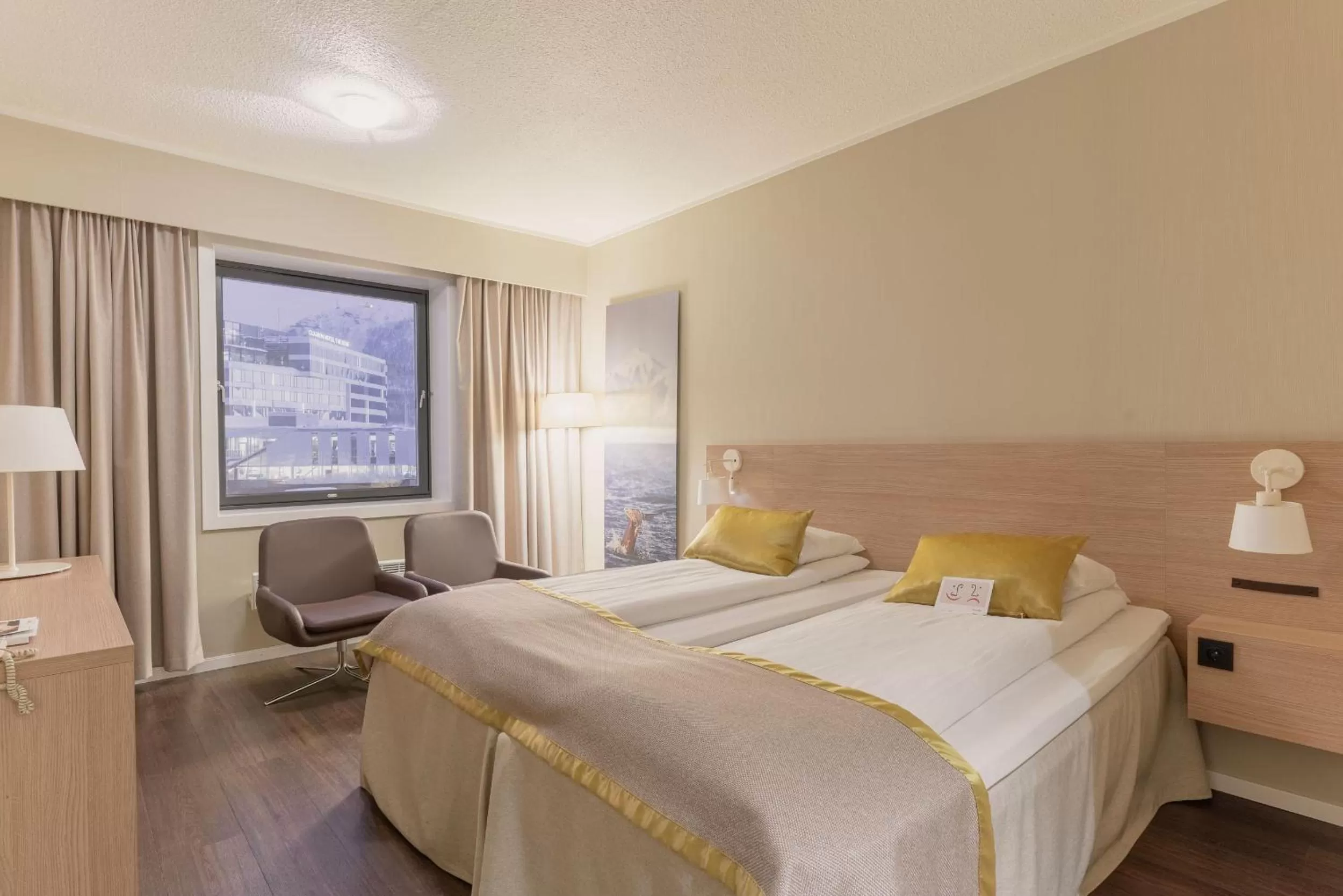 Photo of the whole room, Bed in Scandic Grand Tromsø