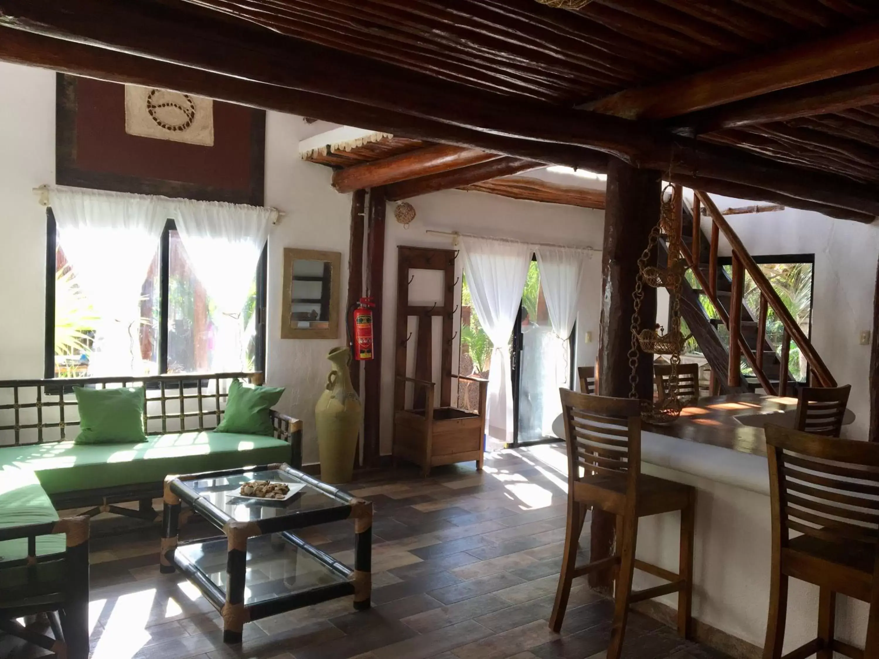 Living room in La Casa de Mia Tulum