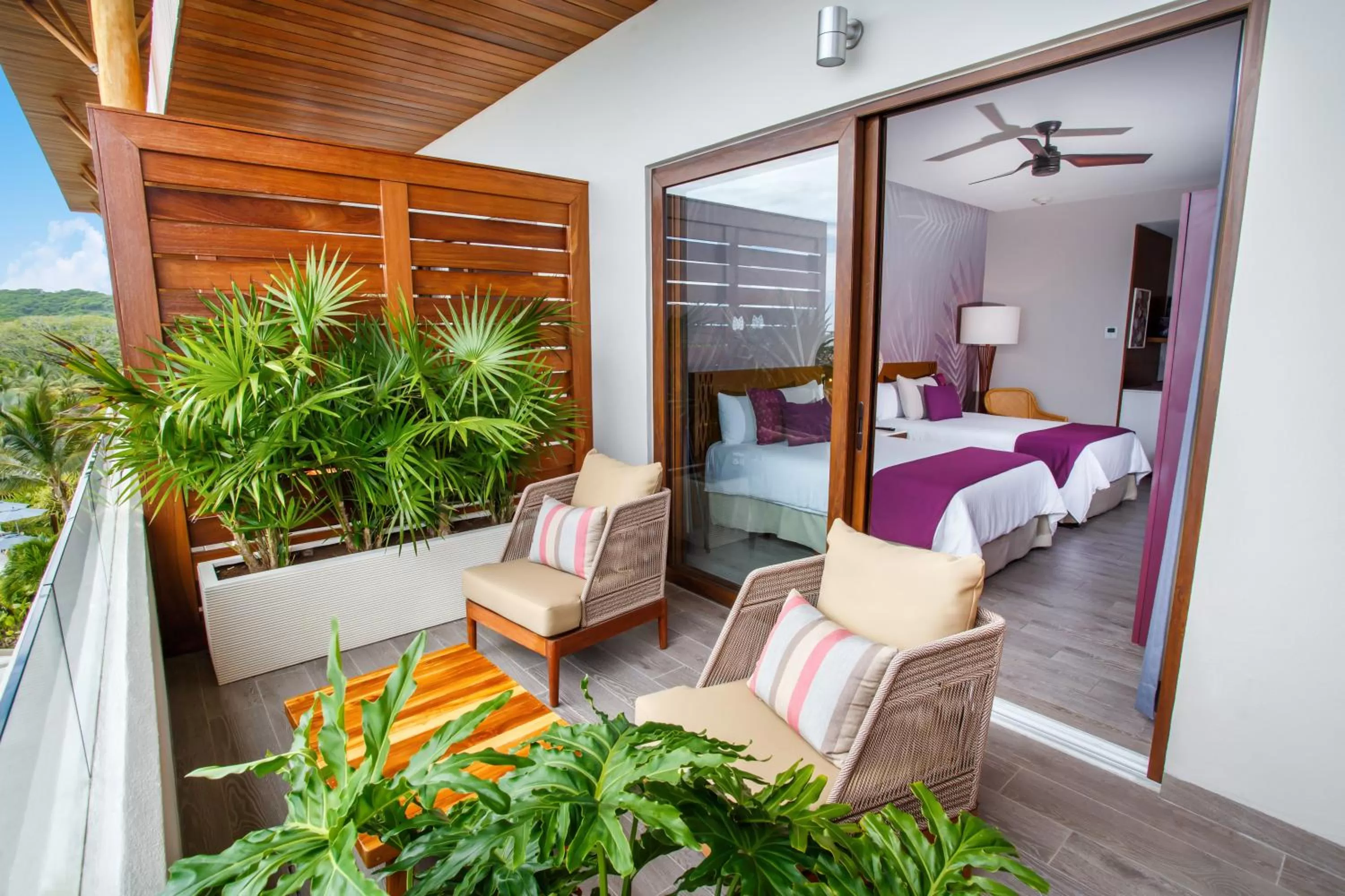 Balcony/Terrace, Bed in Armony Marival Resort & Spa Punta de Mita - MGallery collection