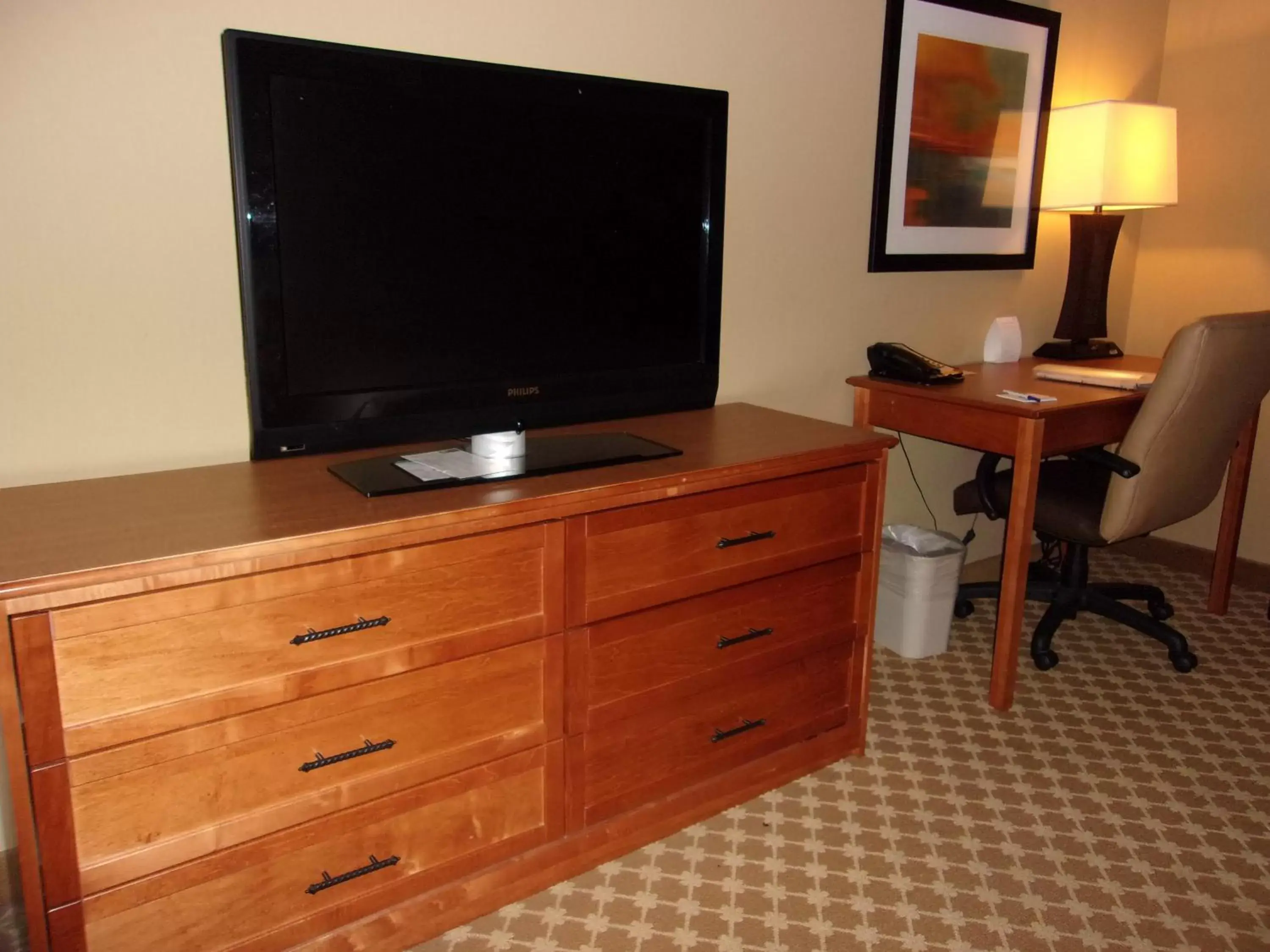 Photo of the whole room, TV/Entertainment Center in Holiday Inn Express Hotel & Suites Chicago West Roselle, an IHG Hotel