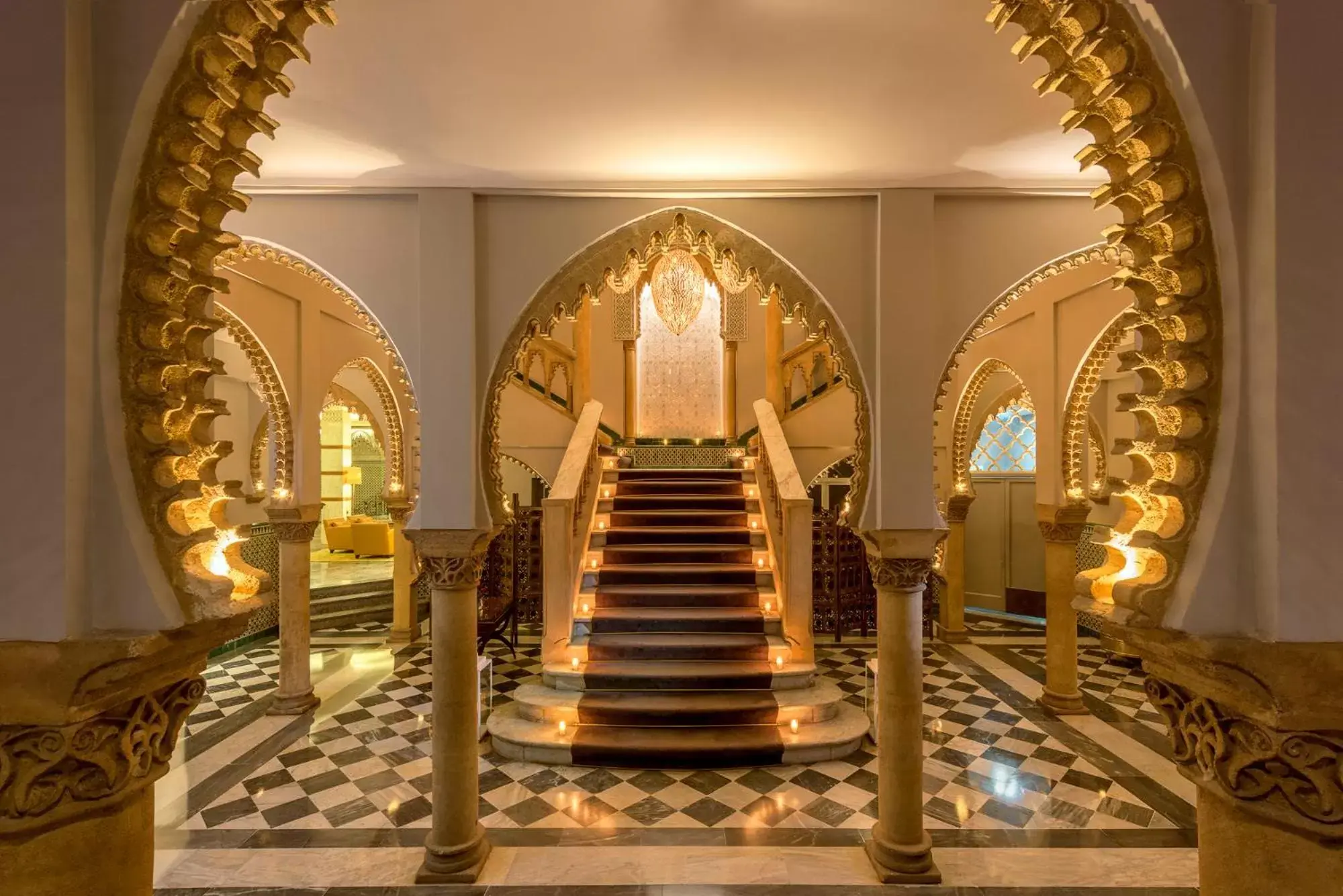 Facade/entrance in La Tour Hassan Palace