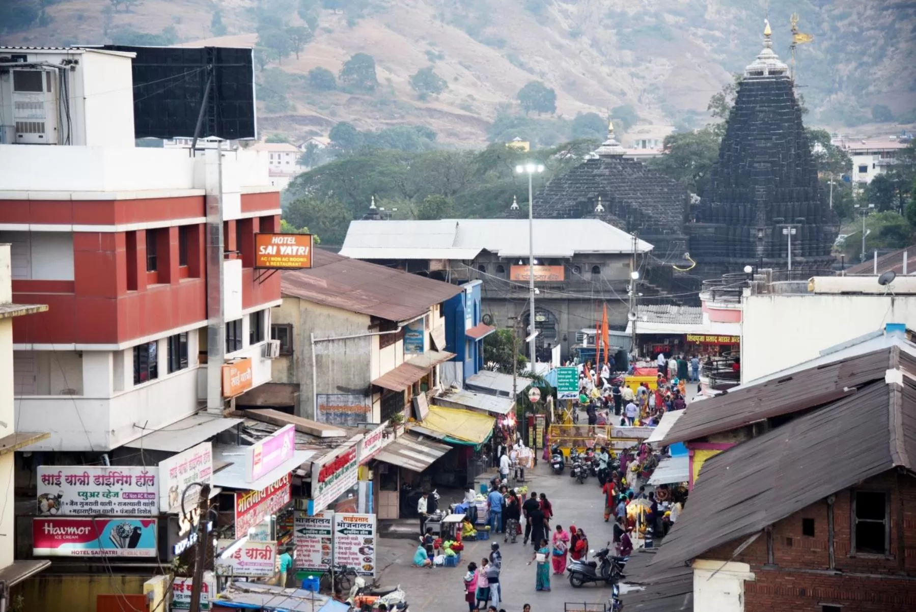 Street view in Hotel Sai Yatri