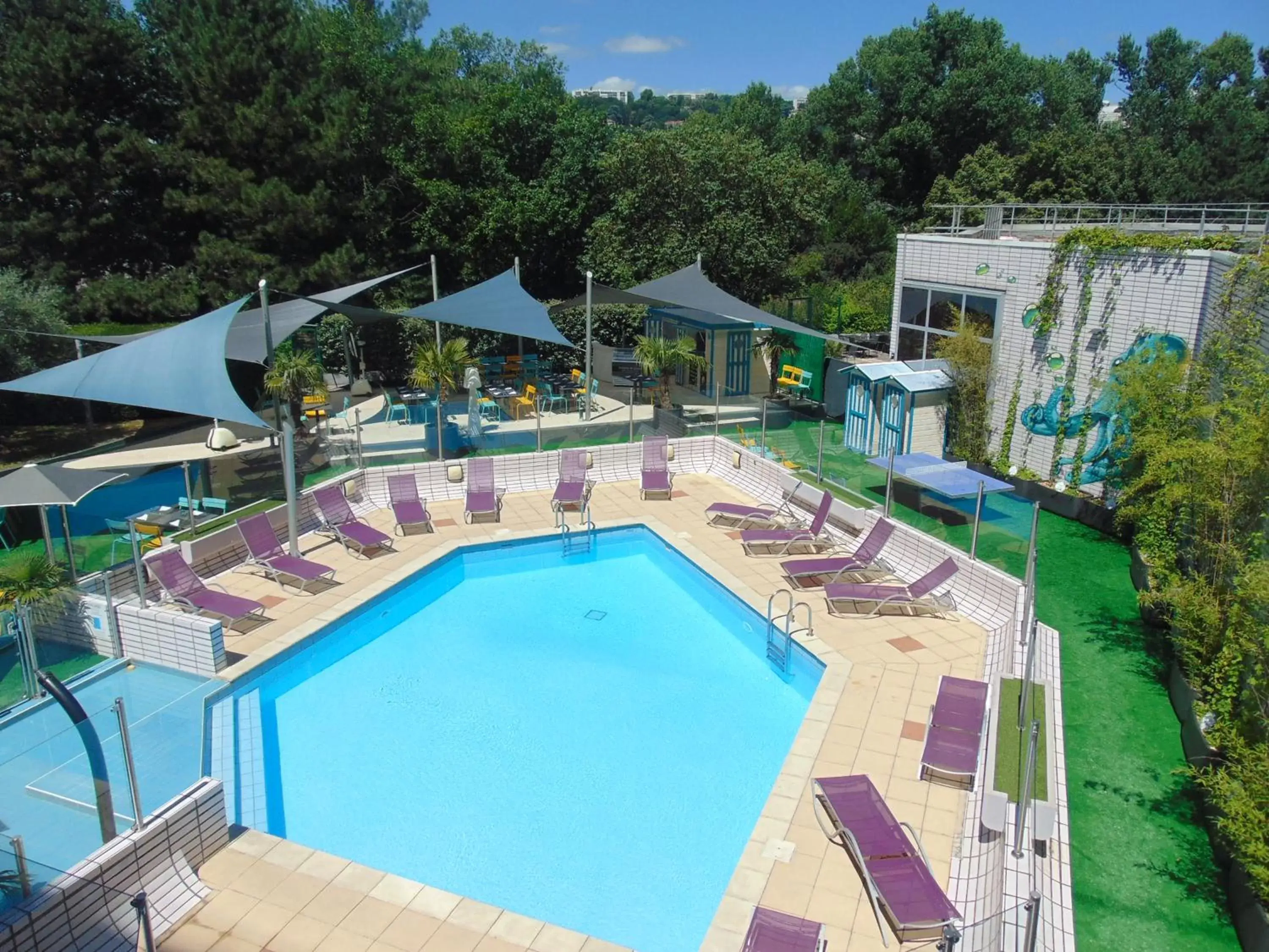 Swimming pool, Pool View in Novotel Lyon Gerland Musée des Confluences