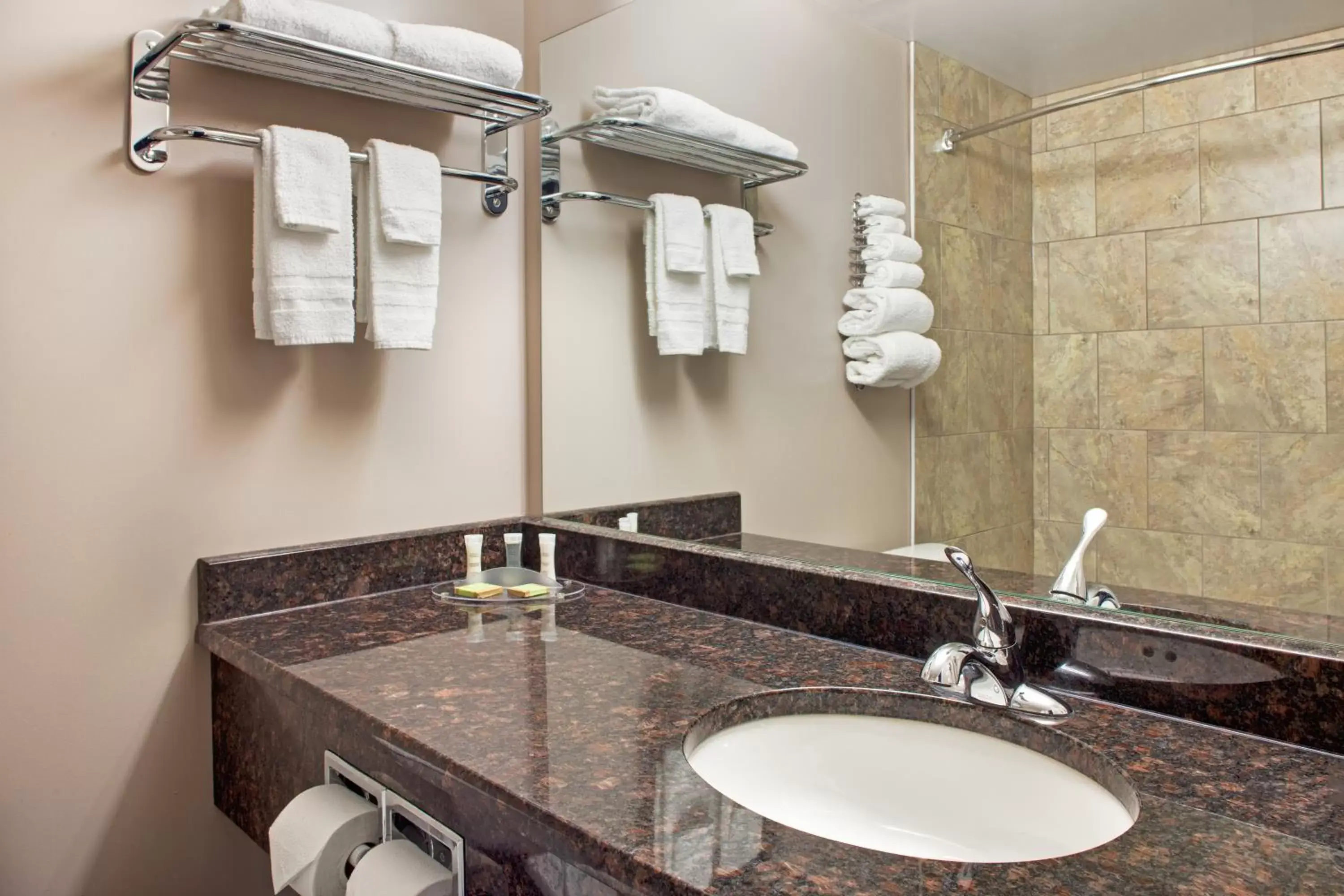 Shower, Bathroom in Super 8 by Wyndham Brandon MB