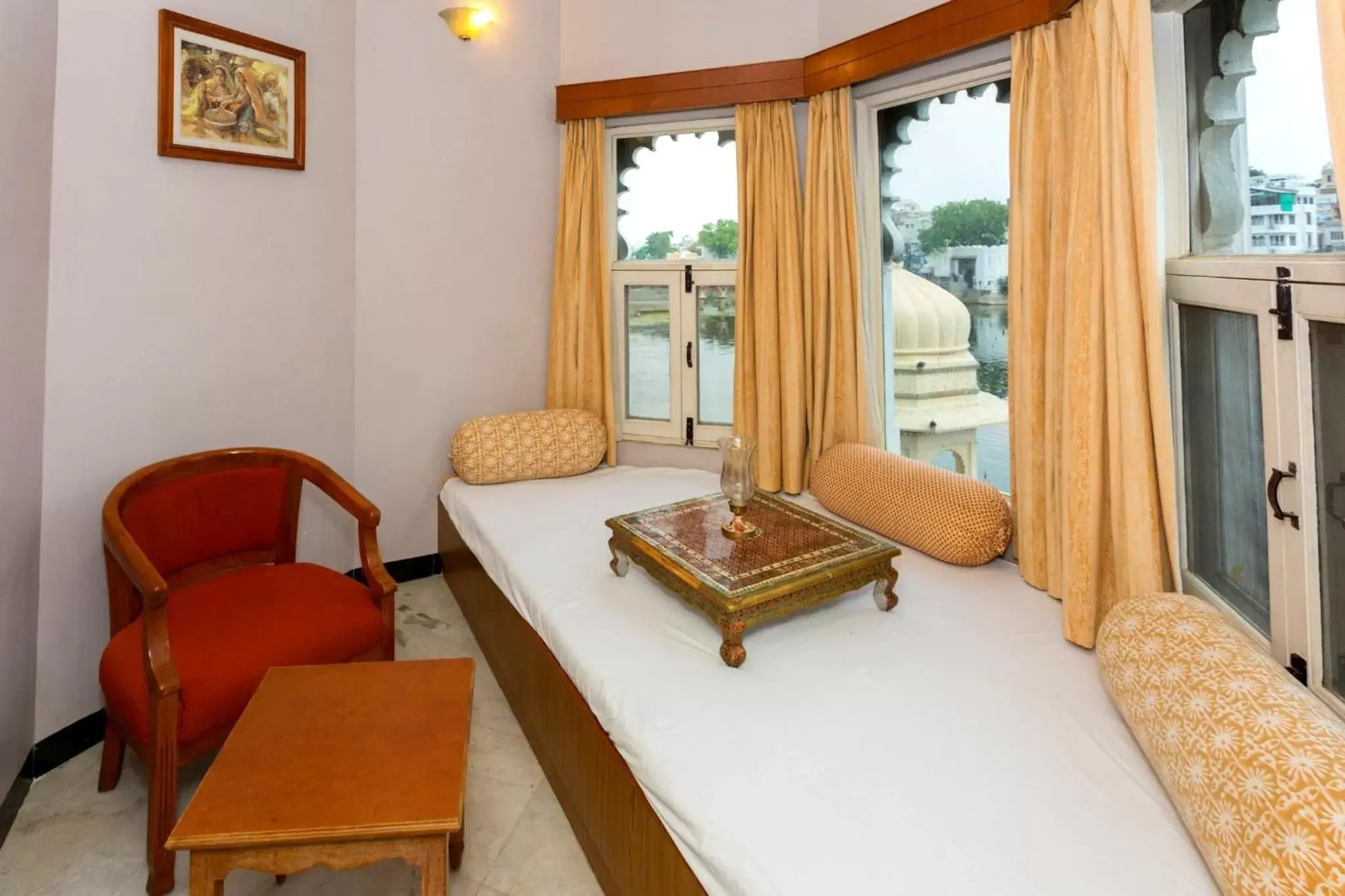 Seating Area in Hotel Sarovar On Lake Pichola