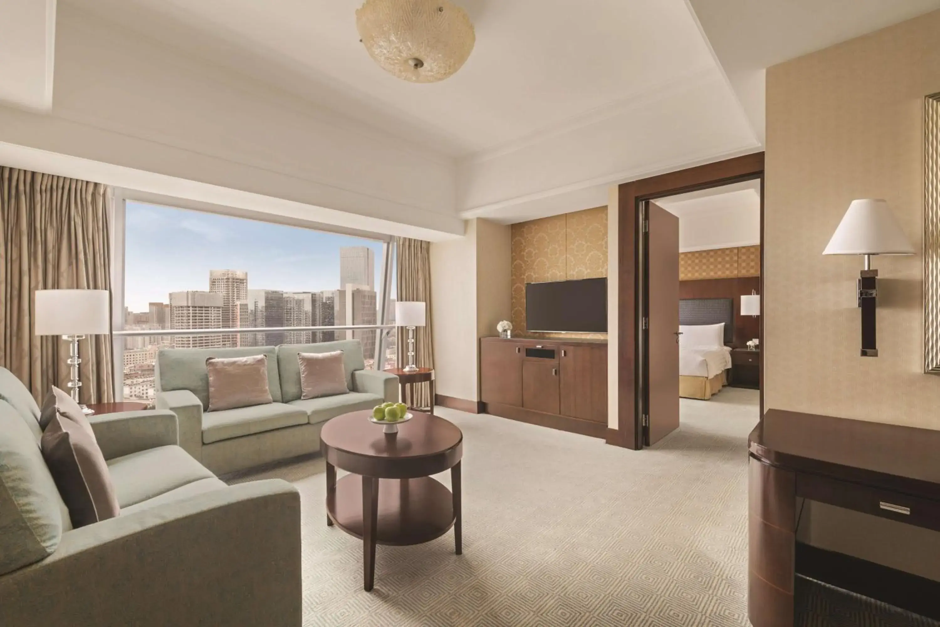 Photo of the whole room, Bed in Shangri-La Xian Photo of the whole room, Bed in Shangri-La Xian