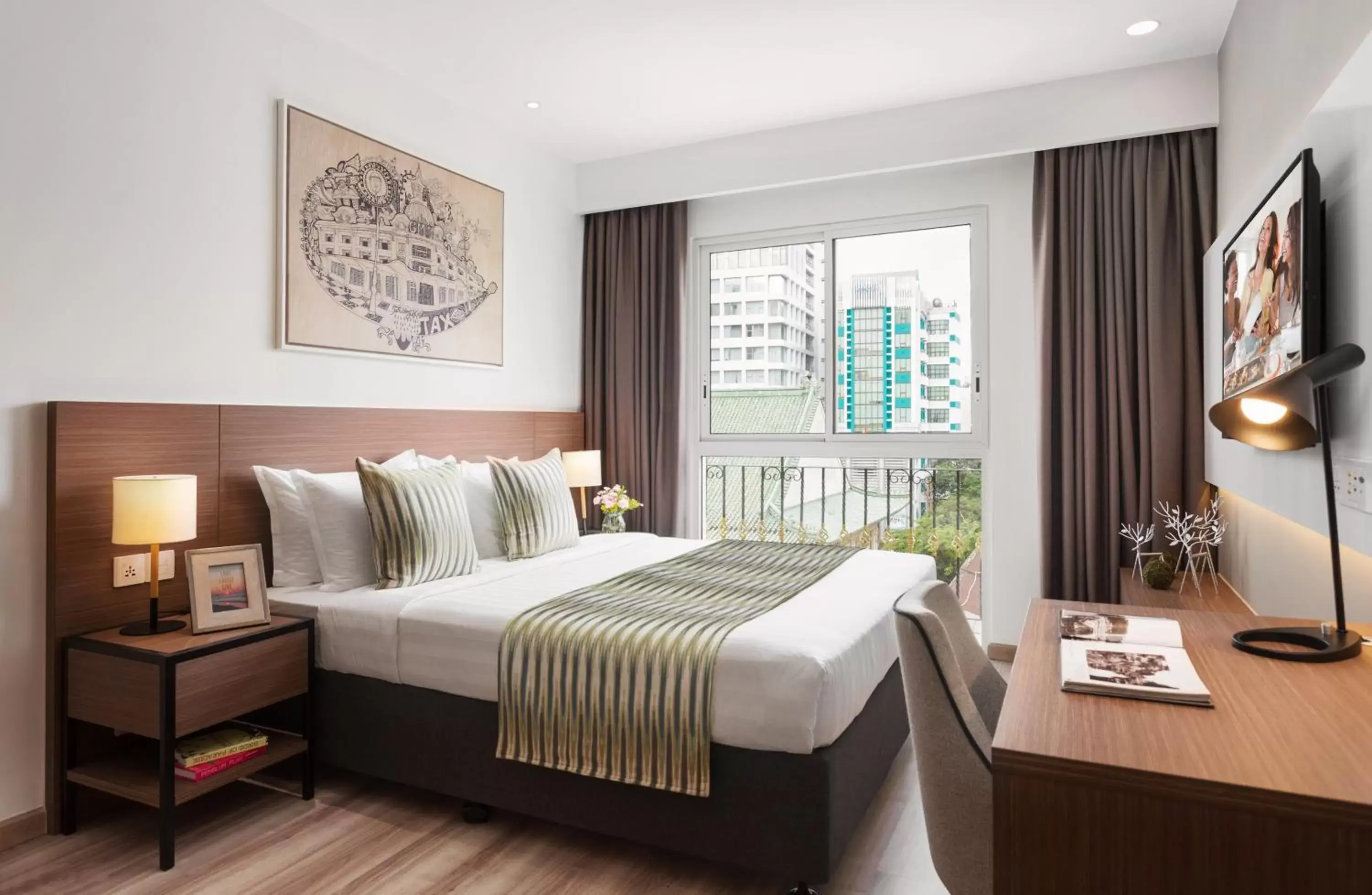Bed in T-Ritz Saigon Hotel & Apartment Bed in T-Ritz Saigon Hotel & Apartment