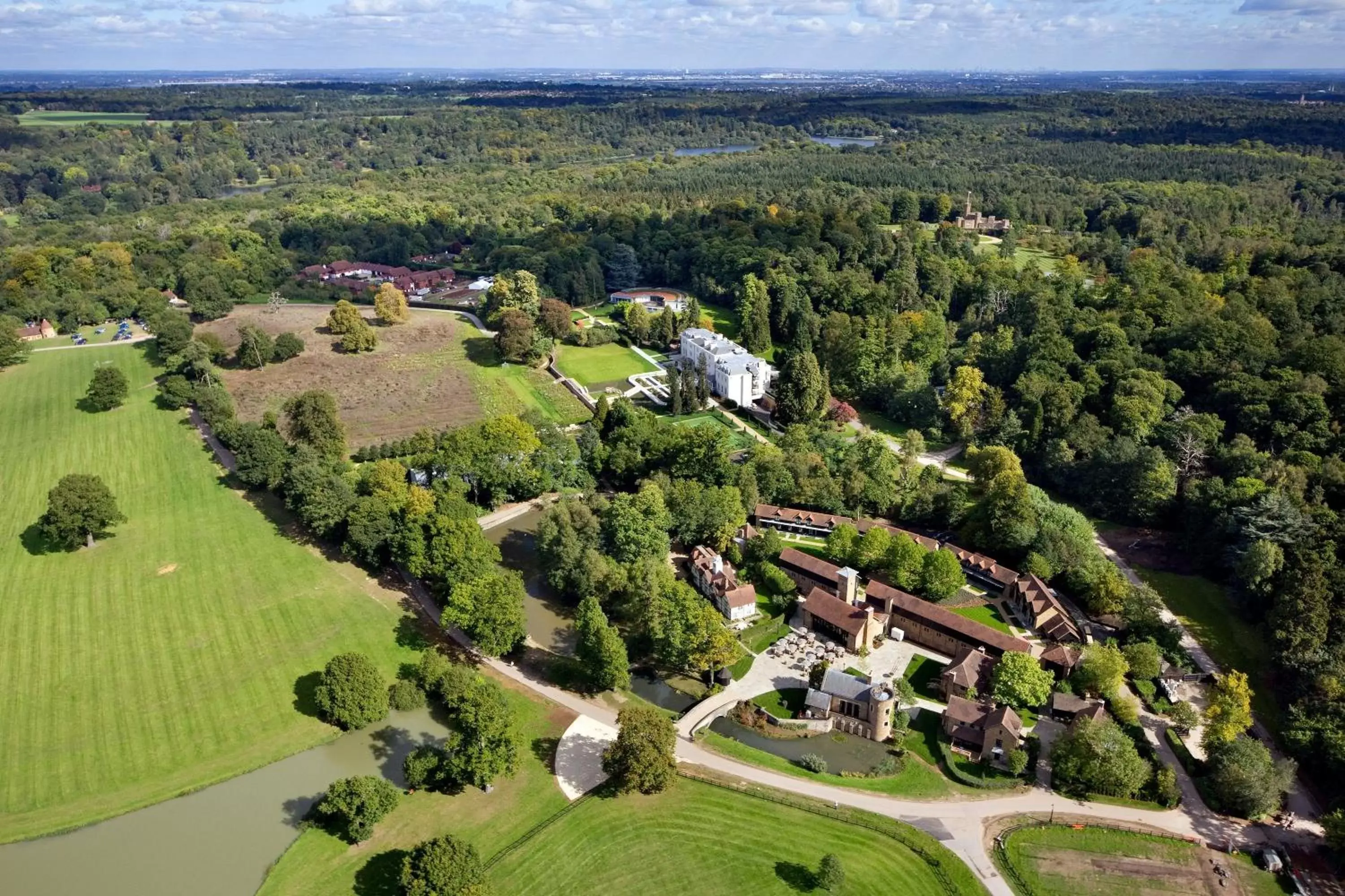 Bird's eye view, Bird's-eye View in Coworth Park - Dorchester Collection