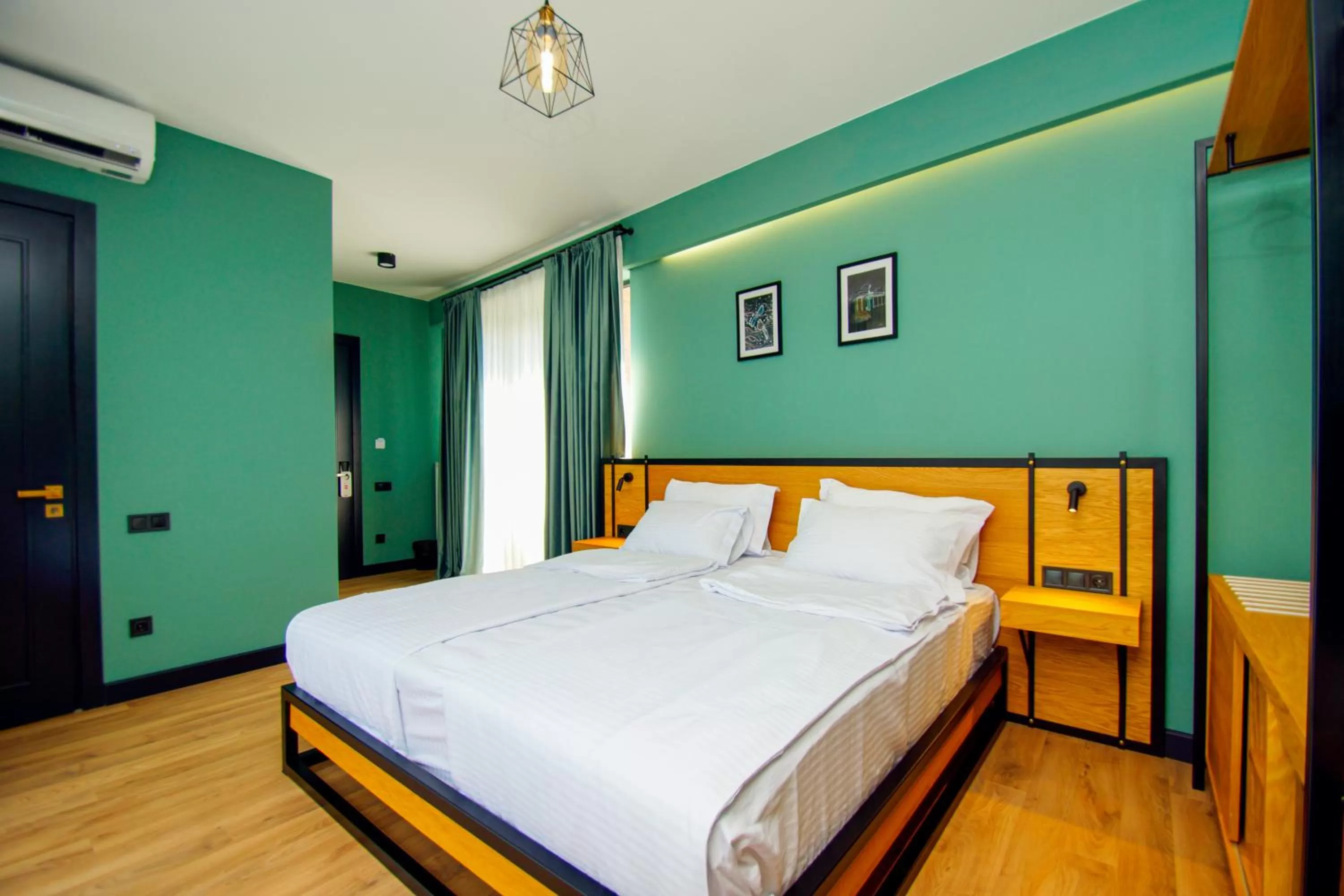 Bed in Borjomi Bridge Hotel