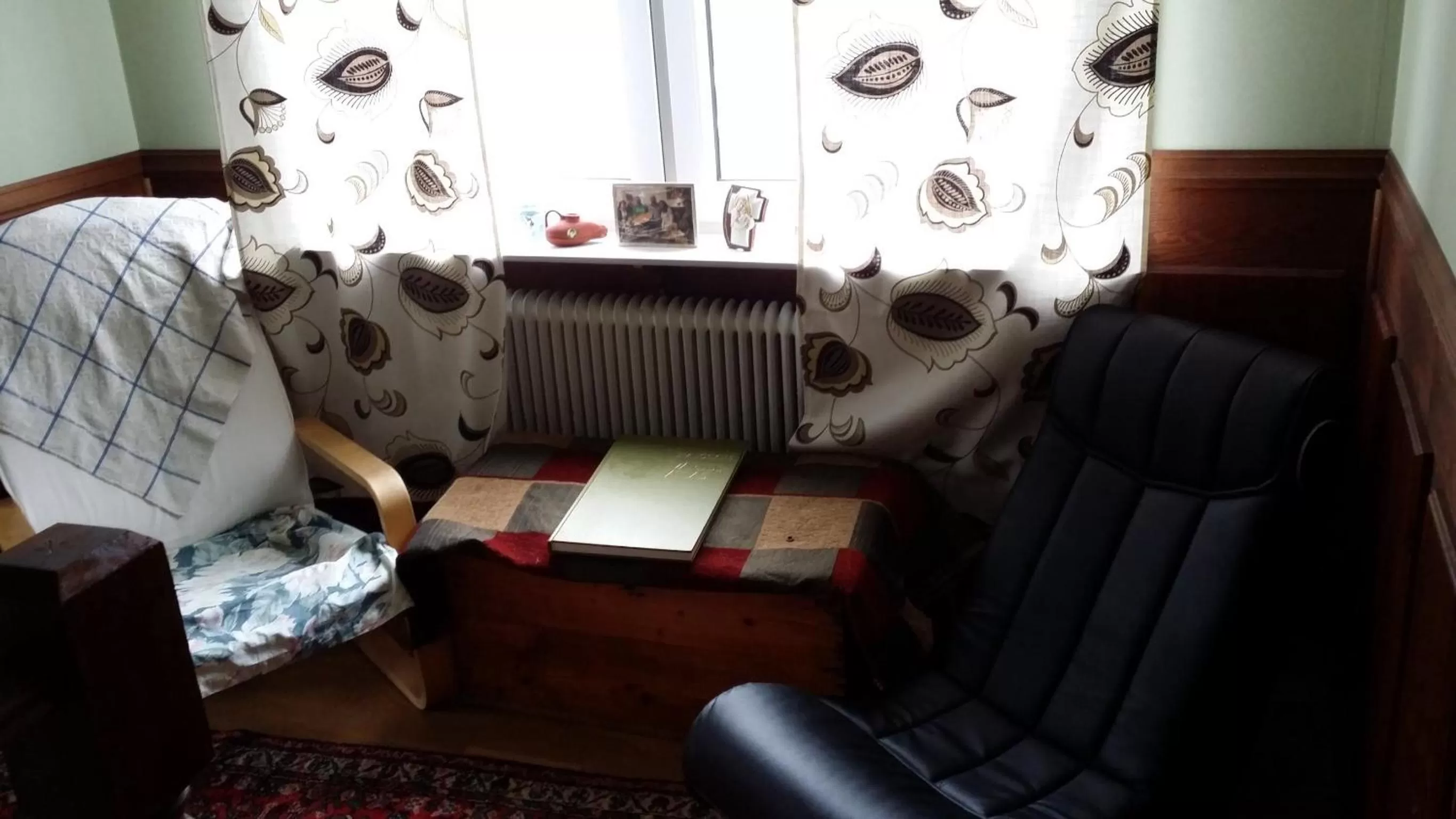 Seating area in Stop at The Cross