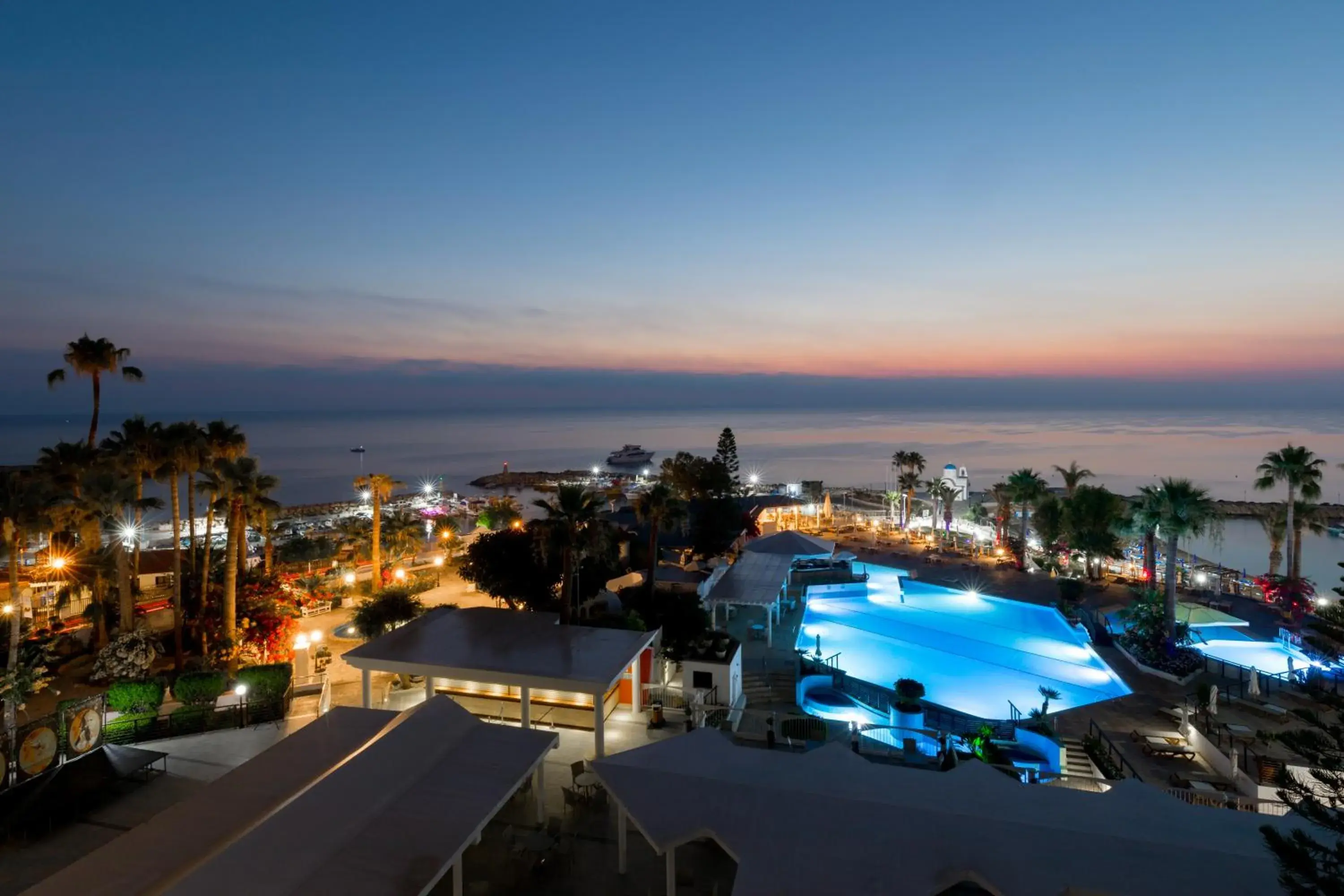 Bird's eye view, Pool View in Golden Coast Beach Hotel