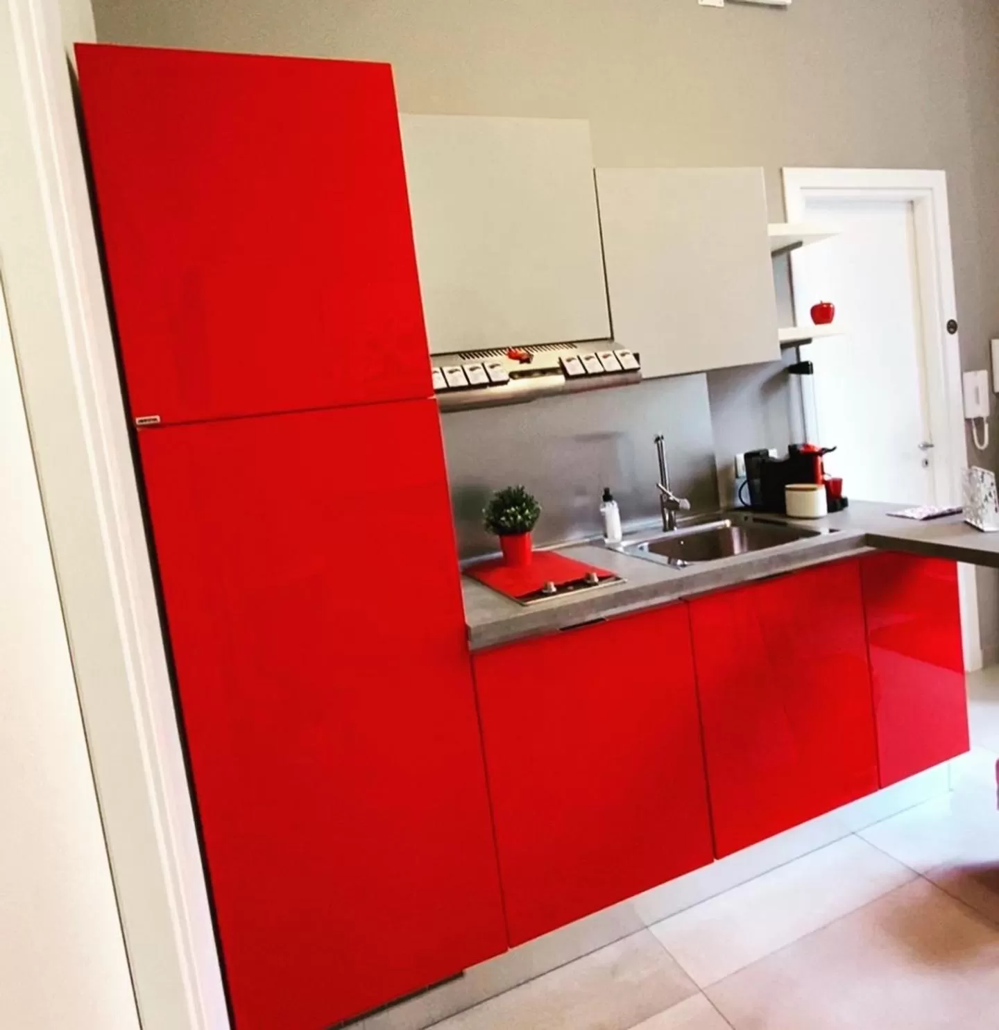 Kitchen or kitchenette in B&B Villa Filù