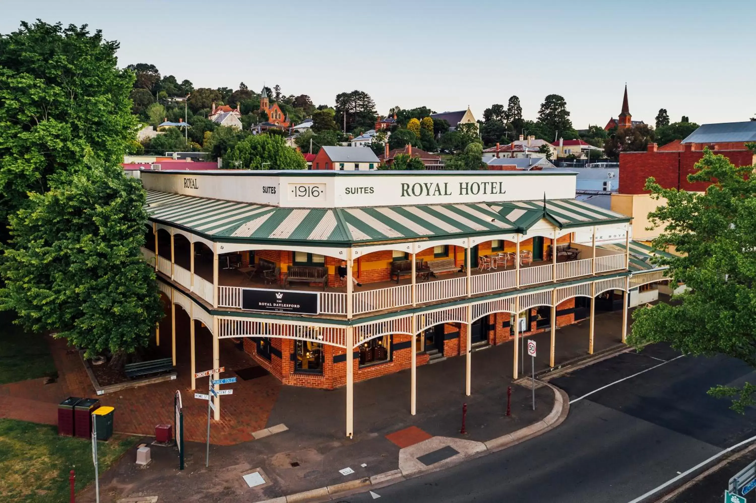 Bird's eye view in The Royal Daylesford Hotel