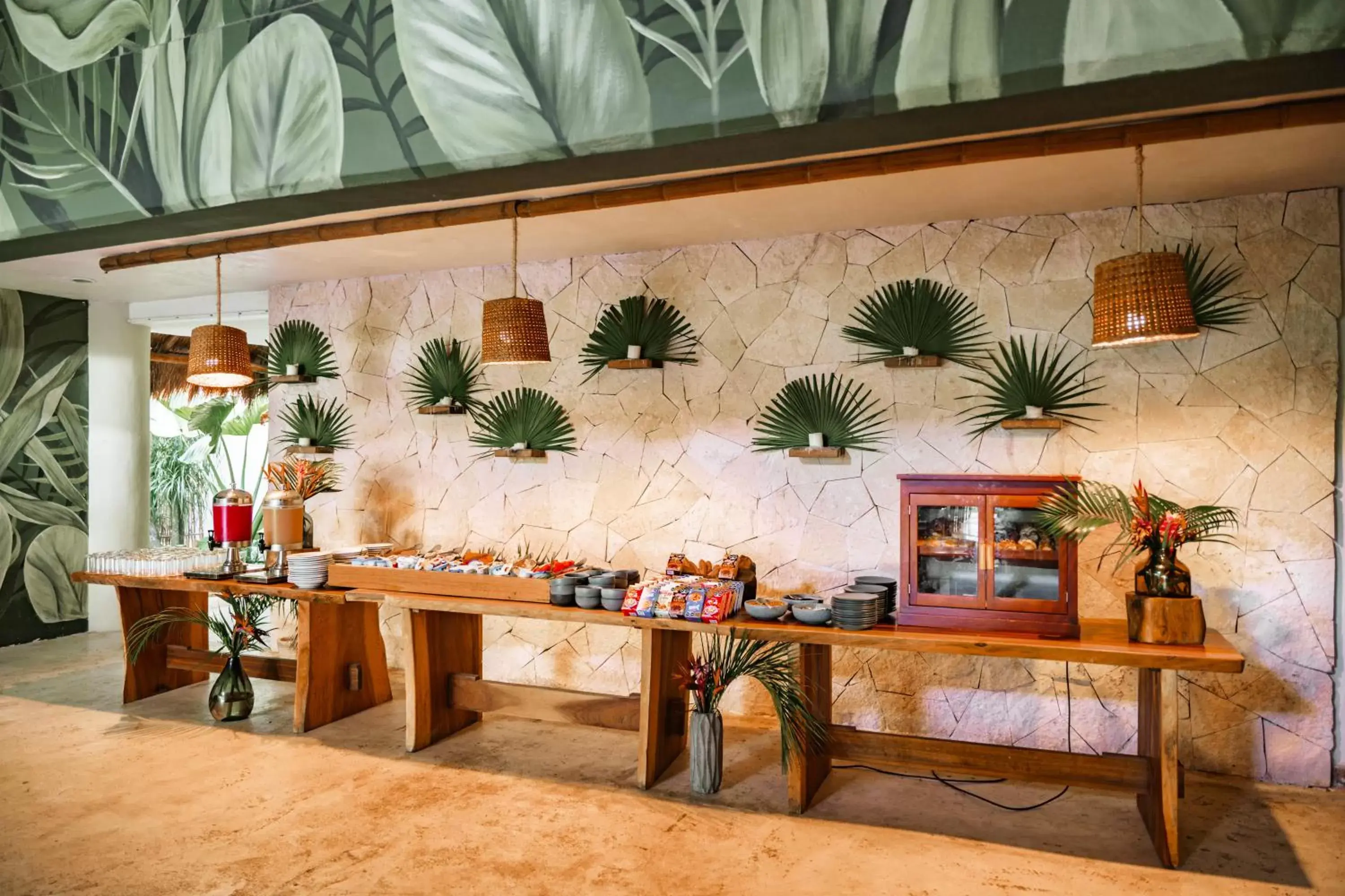 Breakfast in Petit Lafitte Beach Front Hotel & Bungalows Breakfast in Petit Lafitte Beach Front Hotel & Bungalows