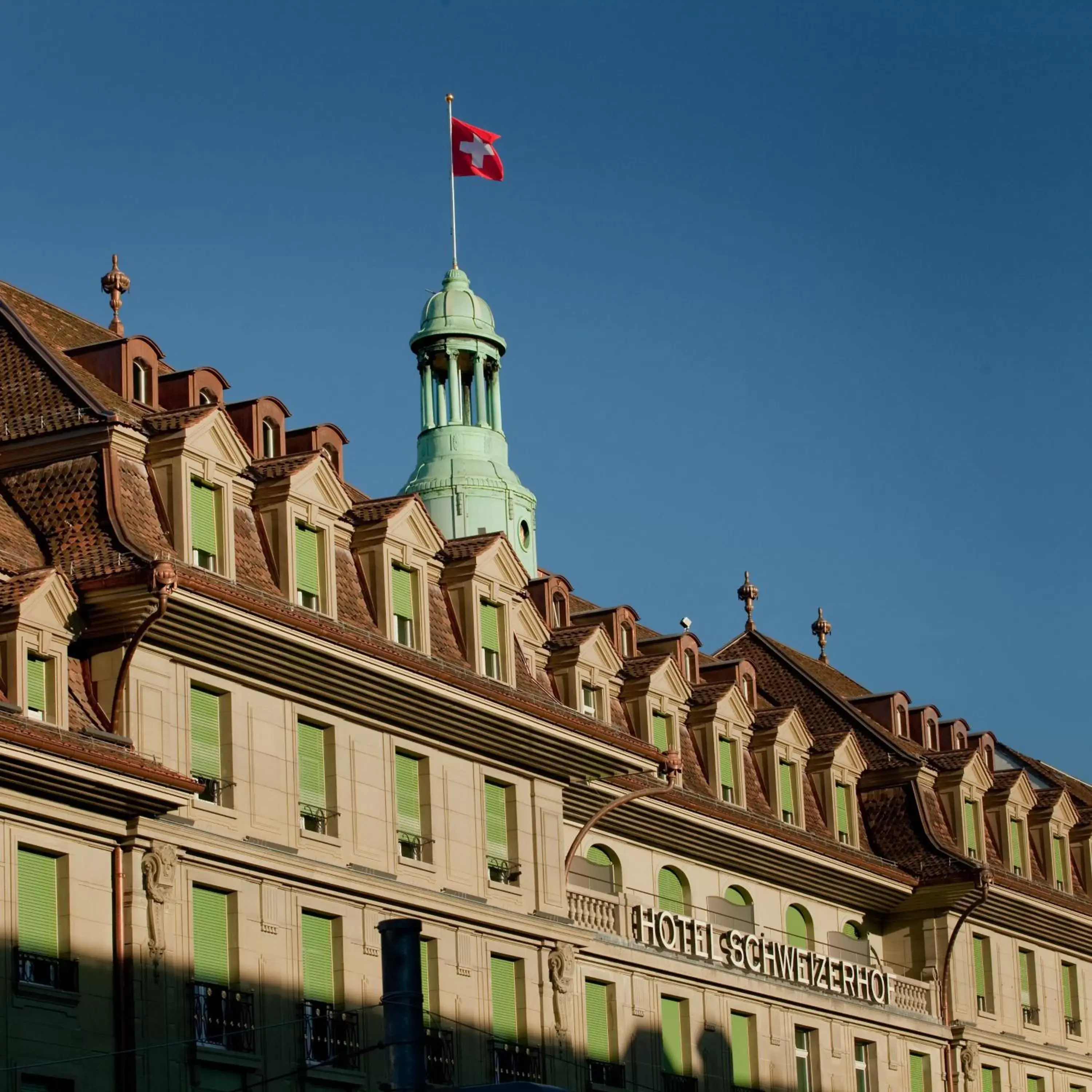 Facade/entrance, Property Building in Hotel Schweizerhof Bern & Spa