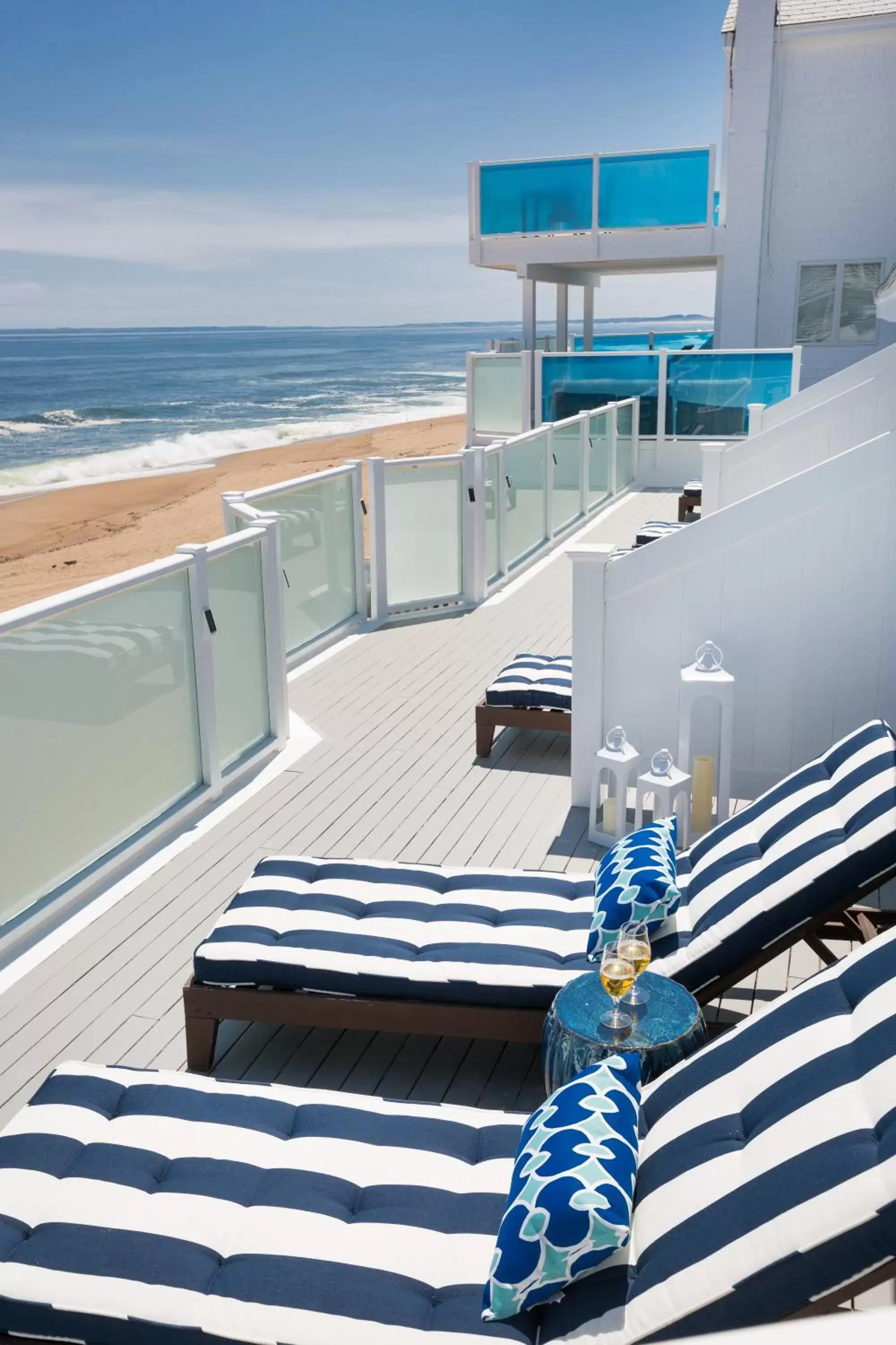 Balcony/Terrace in Blue - Inn on the Beach