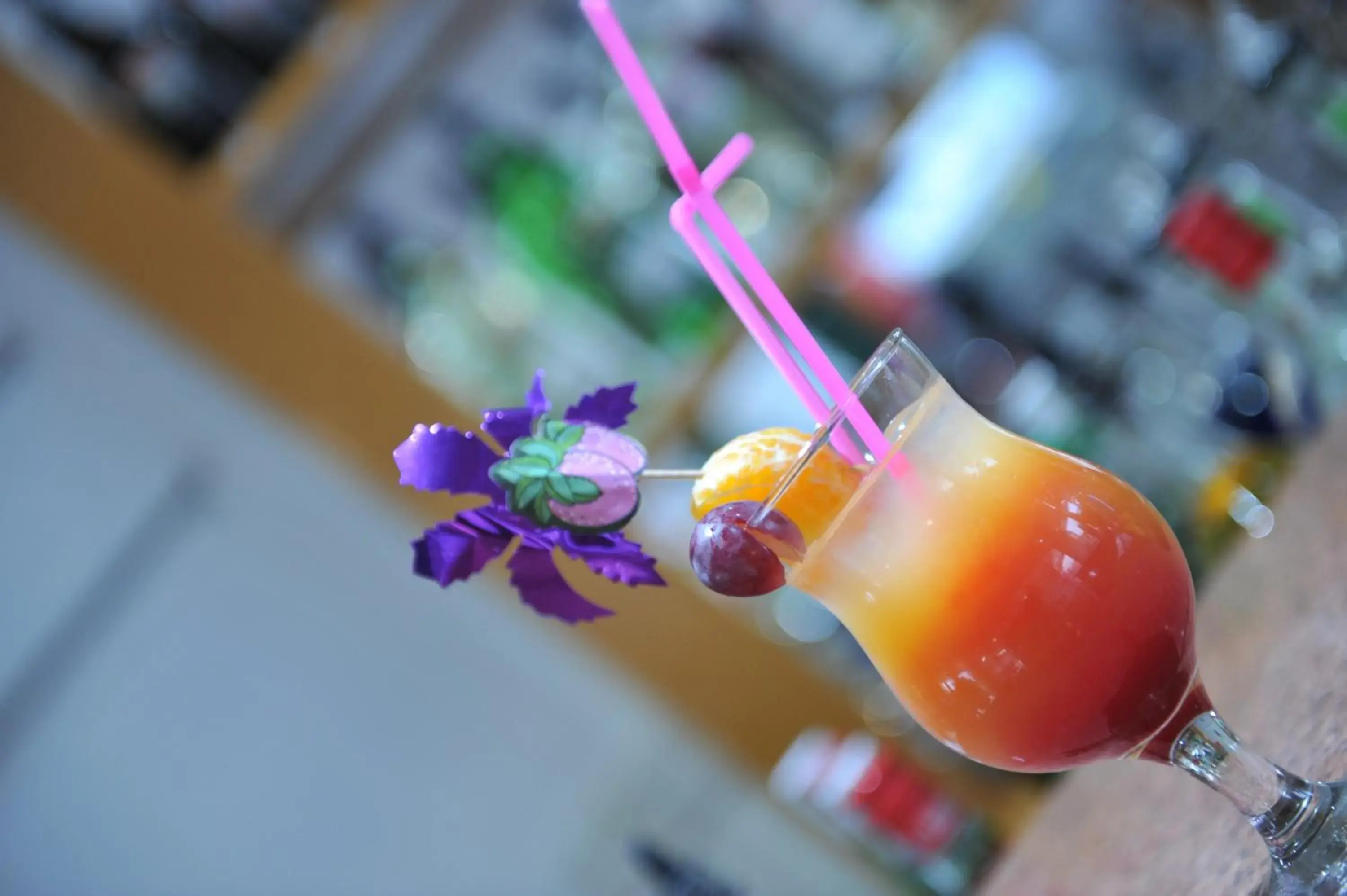 Decorative detail, Drinks in Fedrania Gardens Hotel