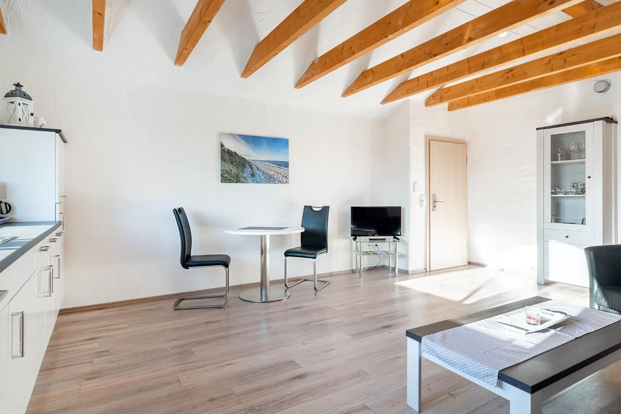 Kitchen or kitchenette in Villa Moorstern am Badesee Tannenhausen