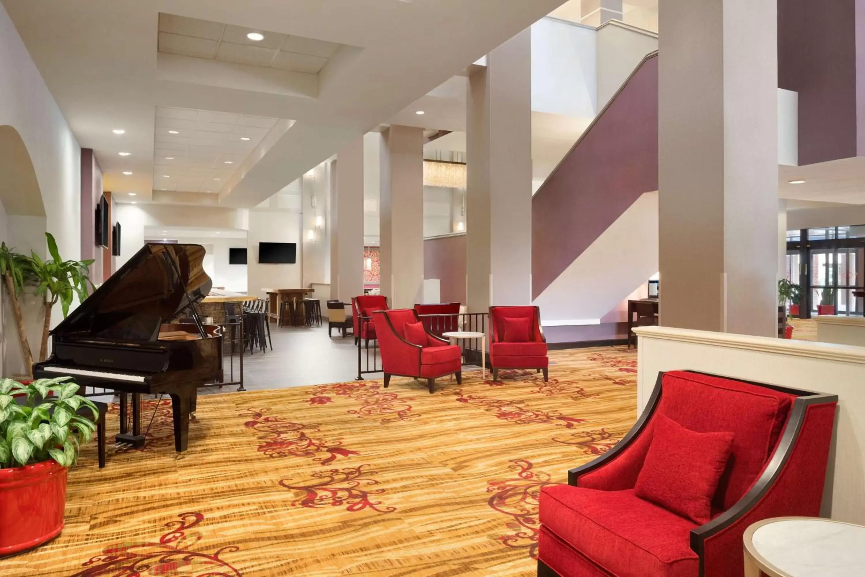 Lobby or reception in Hilton Fort Wayne at the Grand Wayne Convention Center